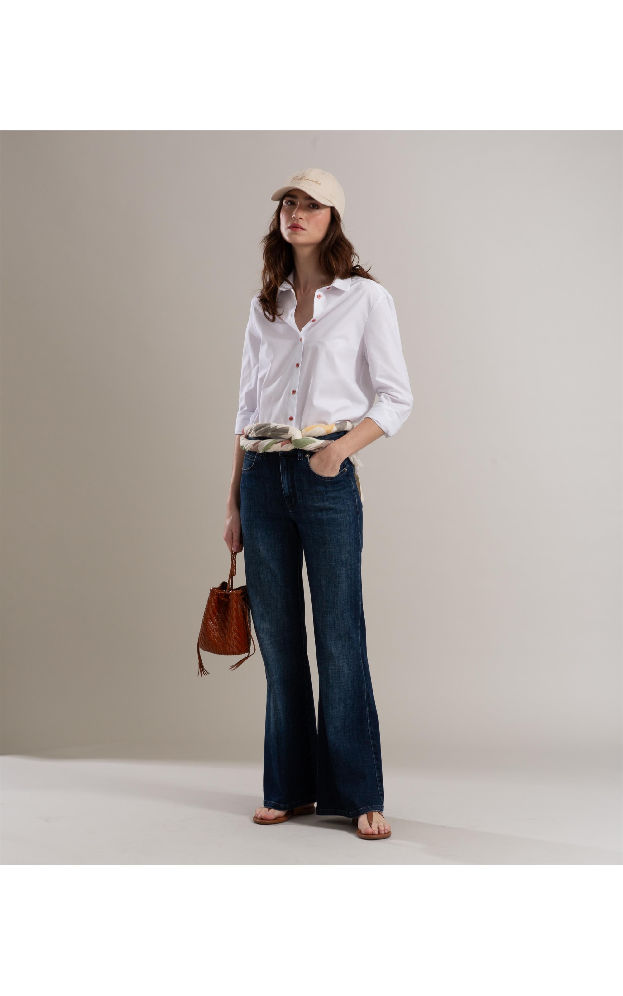 Camisa Classic Slouchy Algodao Branco