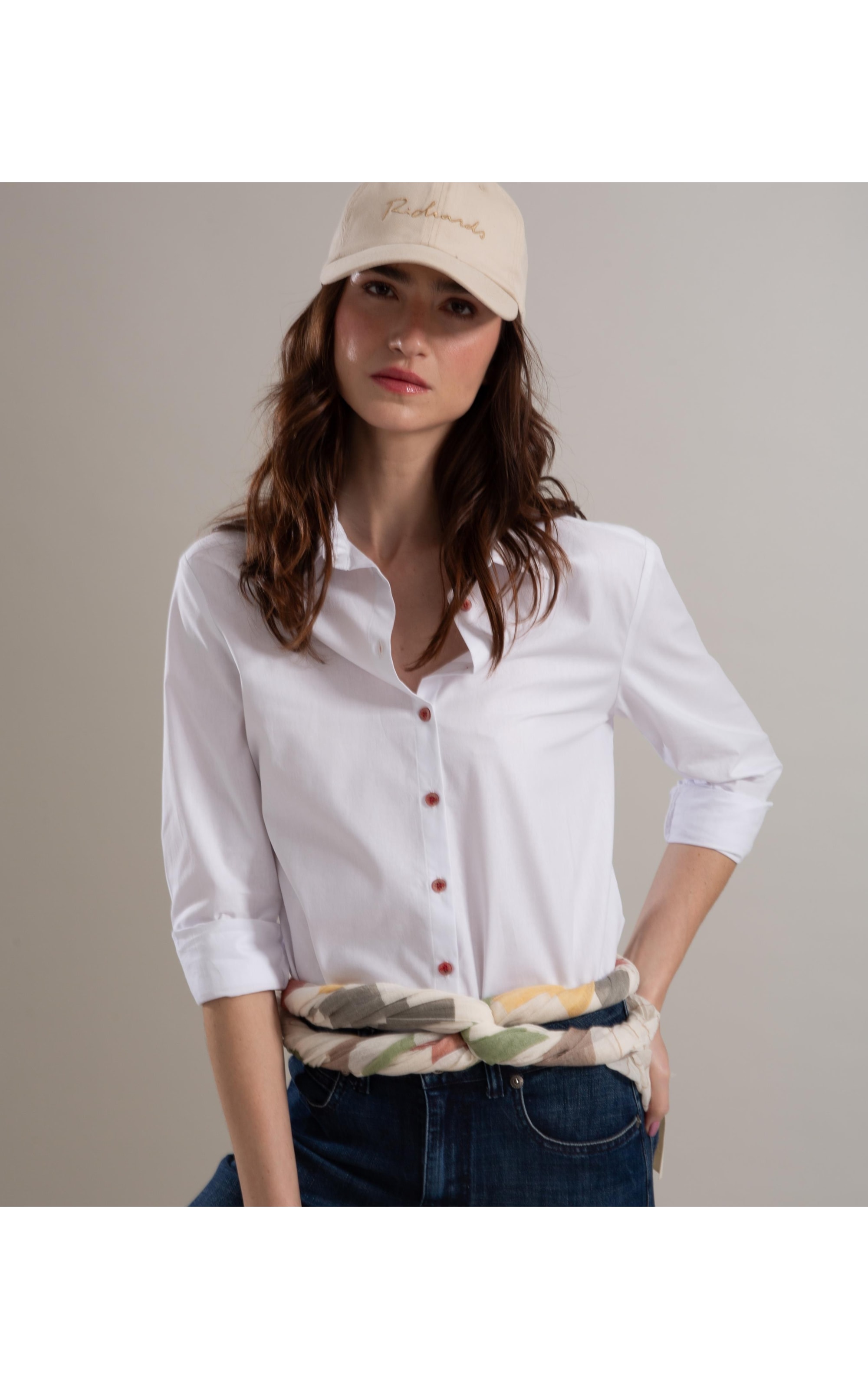 Camisa Classic Slouchy Algodao Branco