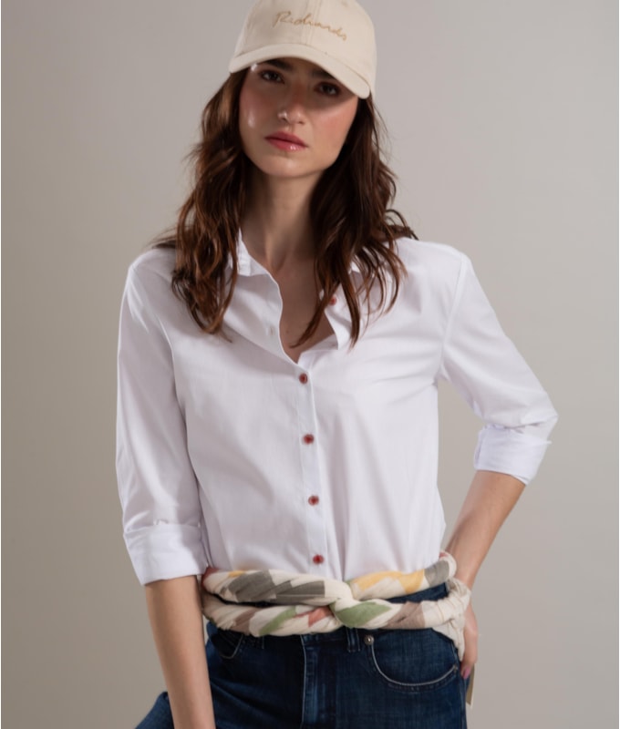 Camisa Classic Slouchy Algodao Branco