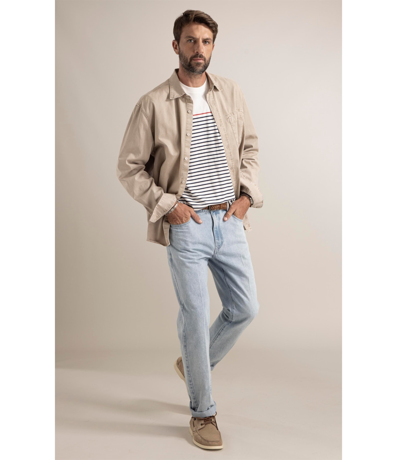 Camisa Color Twill Overshirt Husk