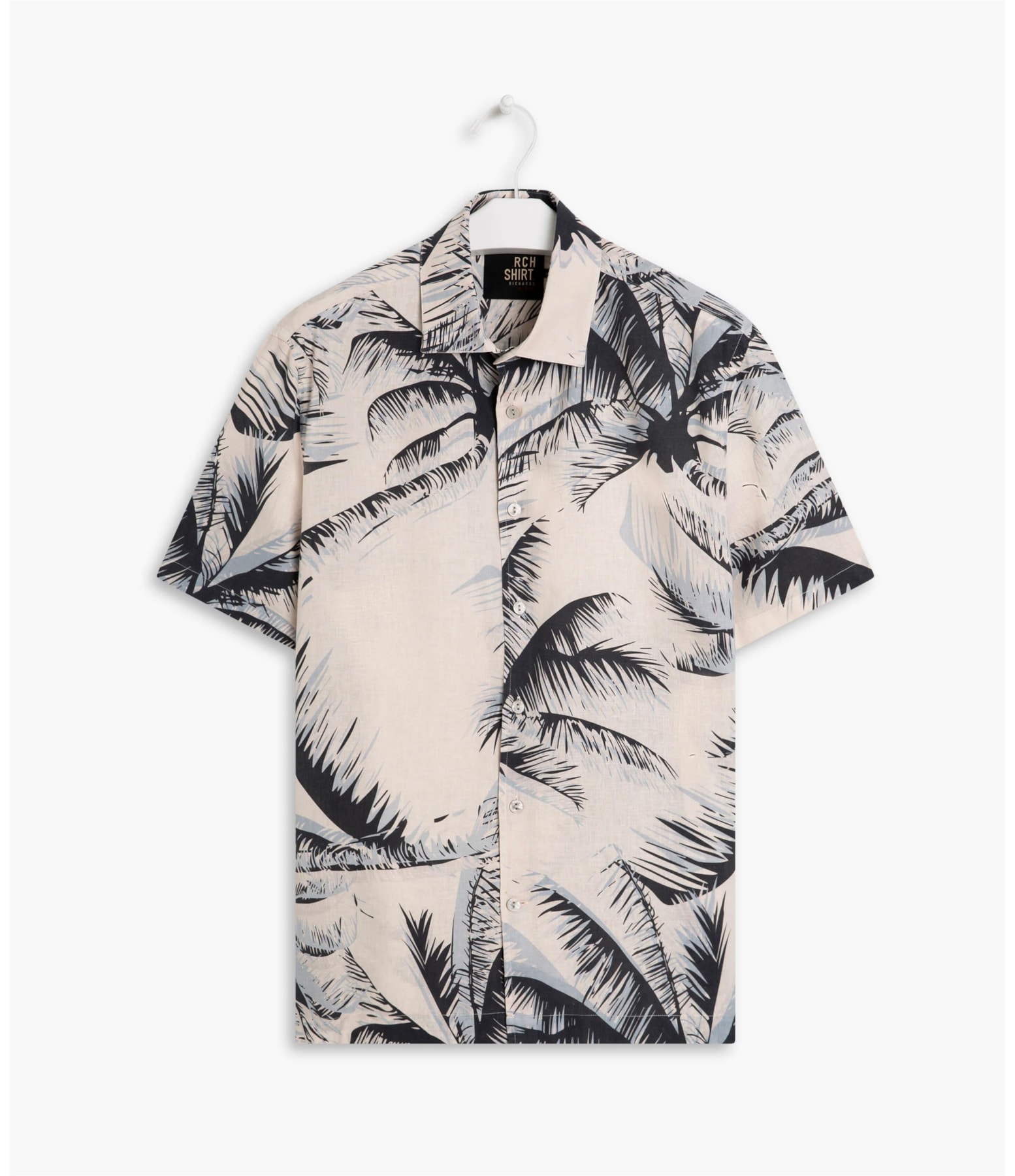 Camisa Coqueiros Estampada Mc Azul Bic