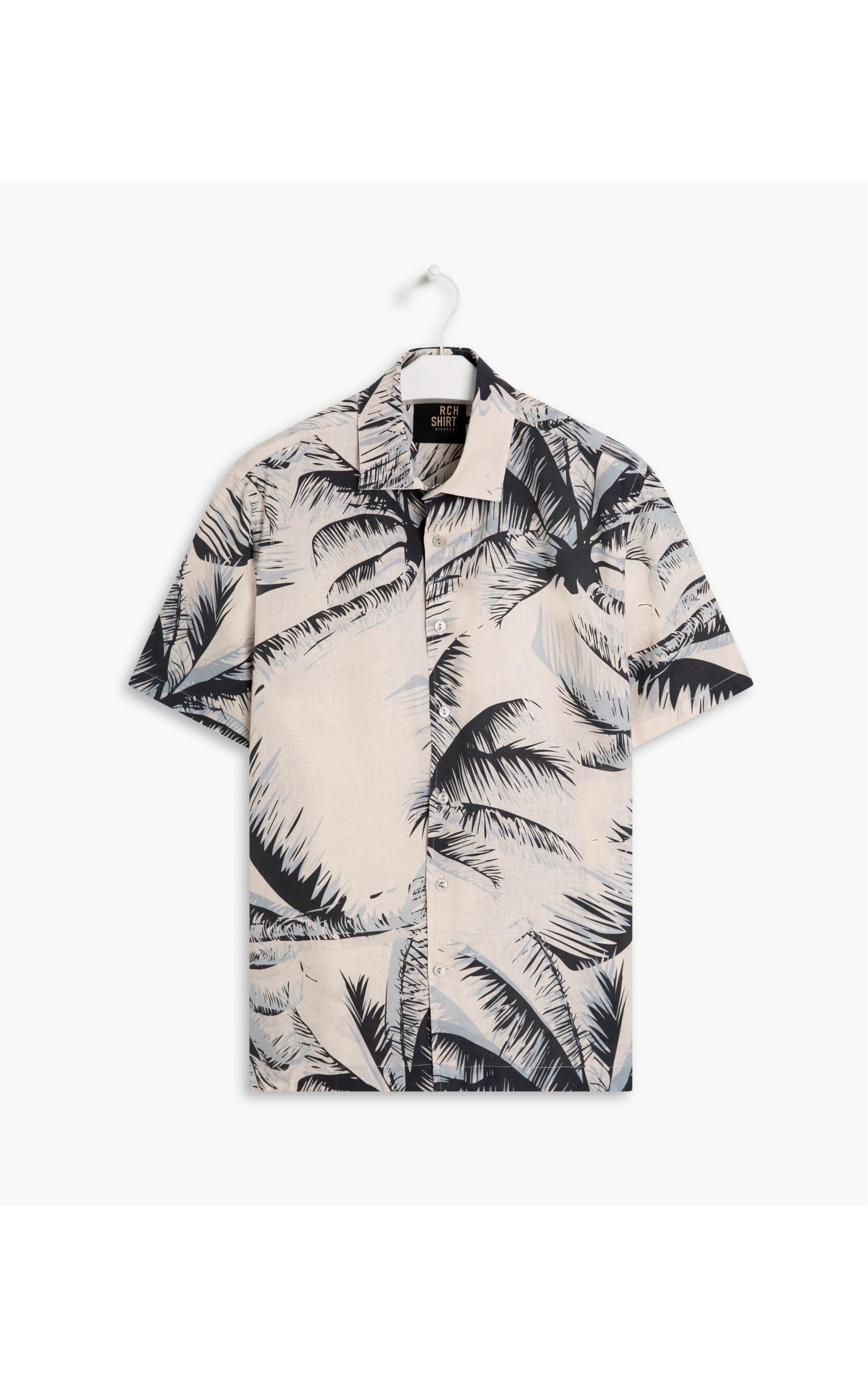 Camisa Coqueiros Estampada Mc Azul Bic