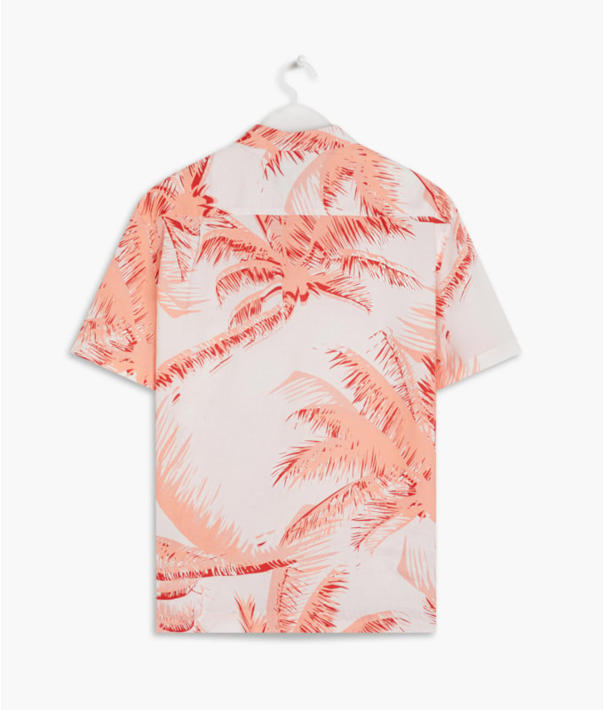 Camisa Coqueiros Estampada Mc Vermelho