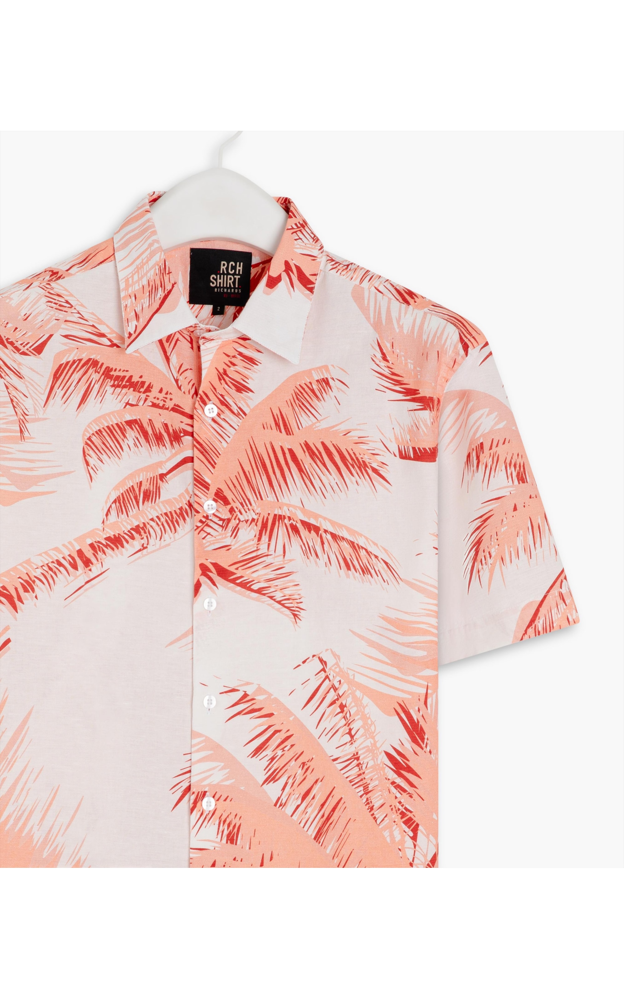 Camisa Coqueiros Estampada Mc Vermelho