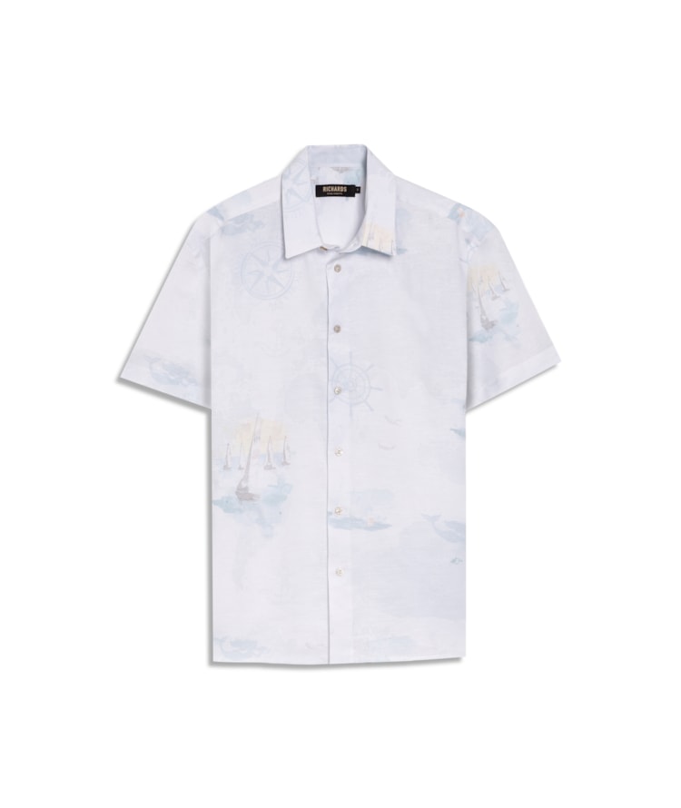 Camisa Cotê Náutica Linho Branco