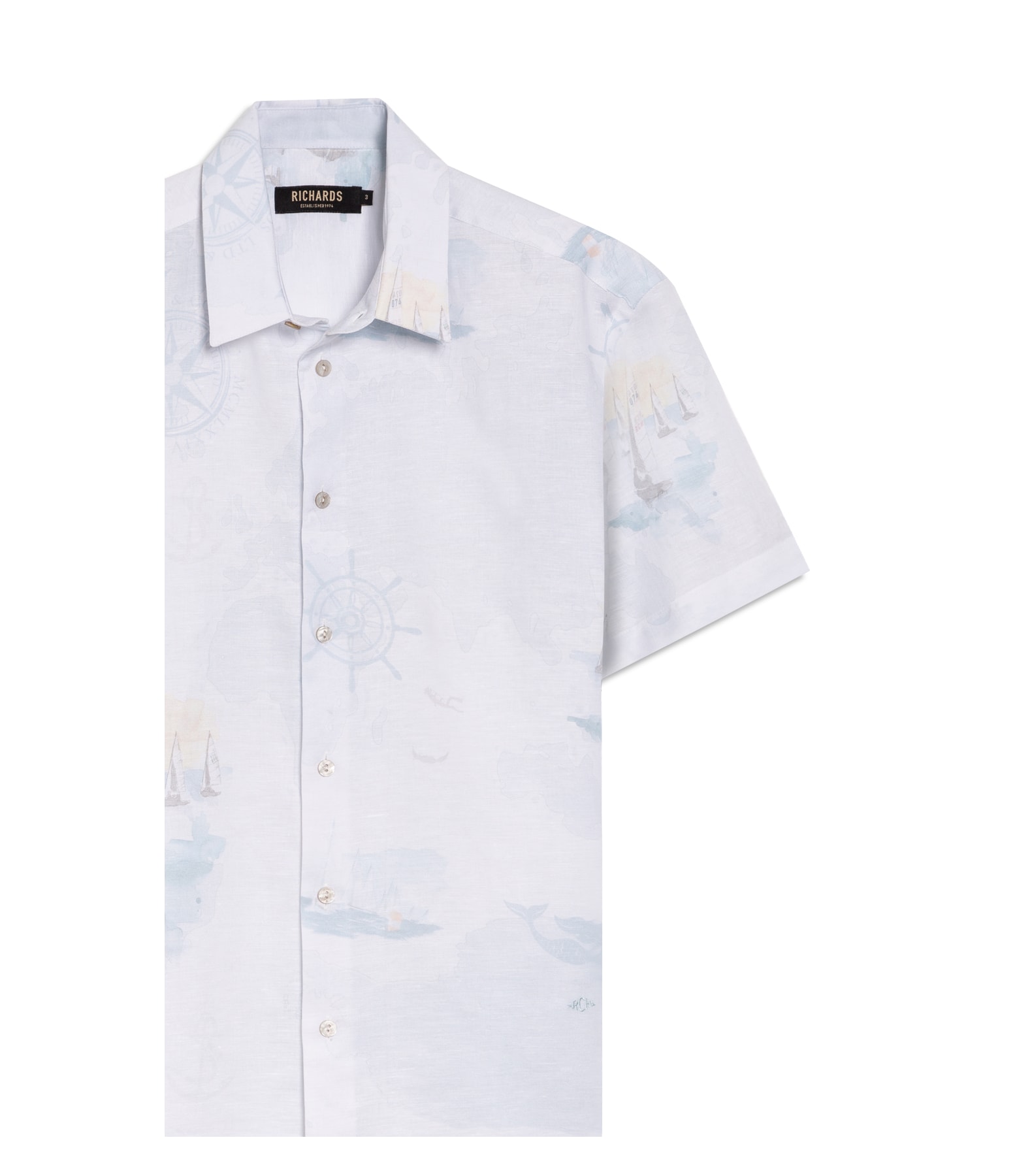 Camisa Cotê Náutica Linho Branco