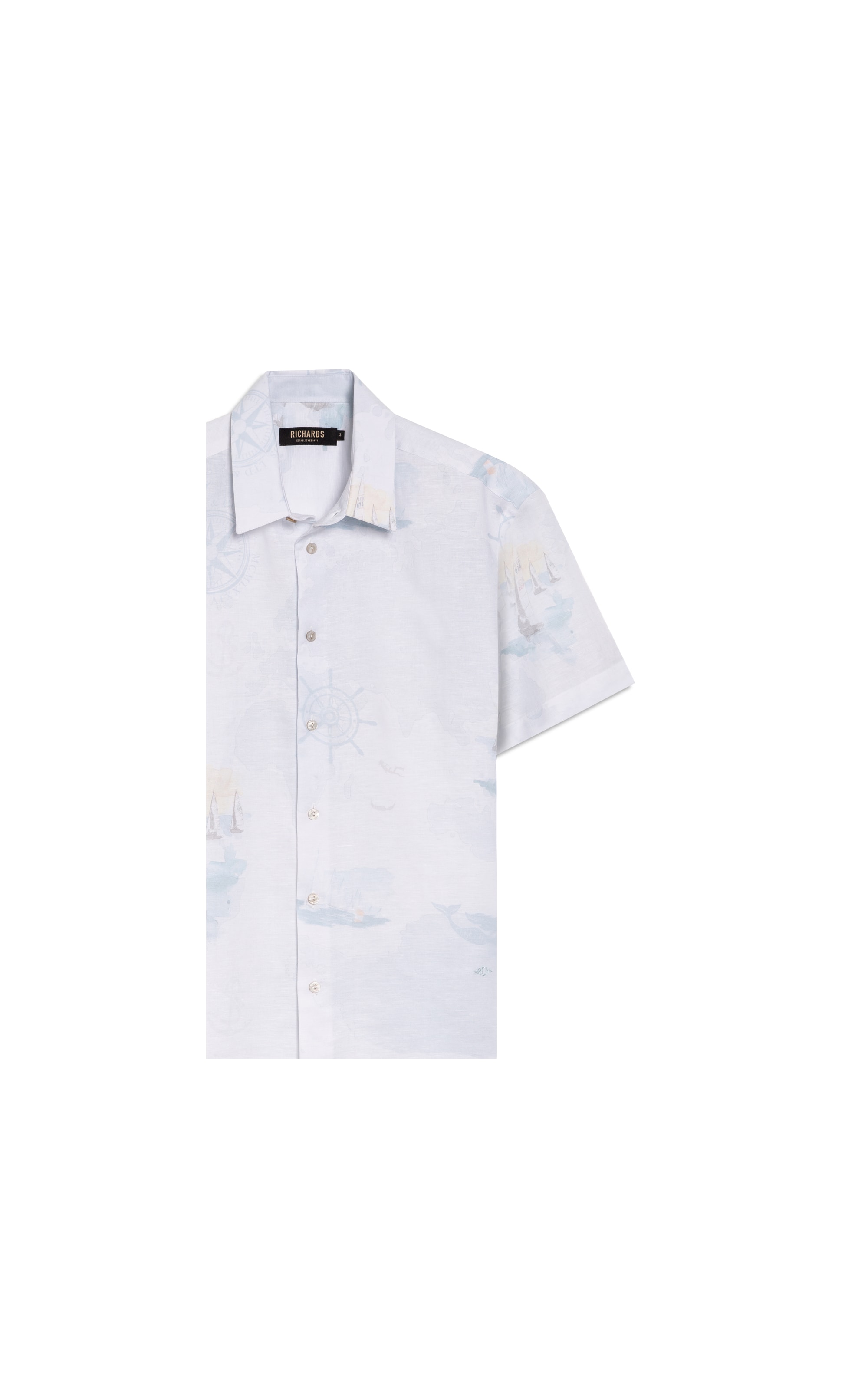 Camisa Cotê Náutica Linho Branco