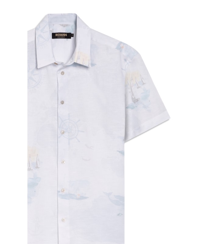 Camisa Cotê Náutica Linho Branco