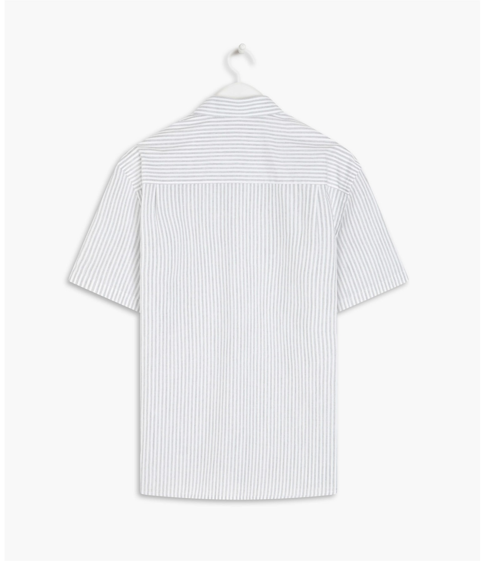Camisa Cotton Listra Lucca Mc Cinza Claro