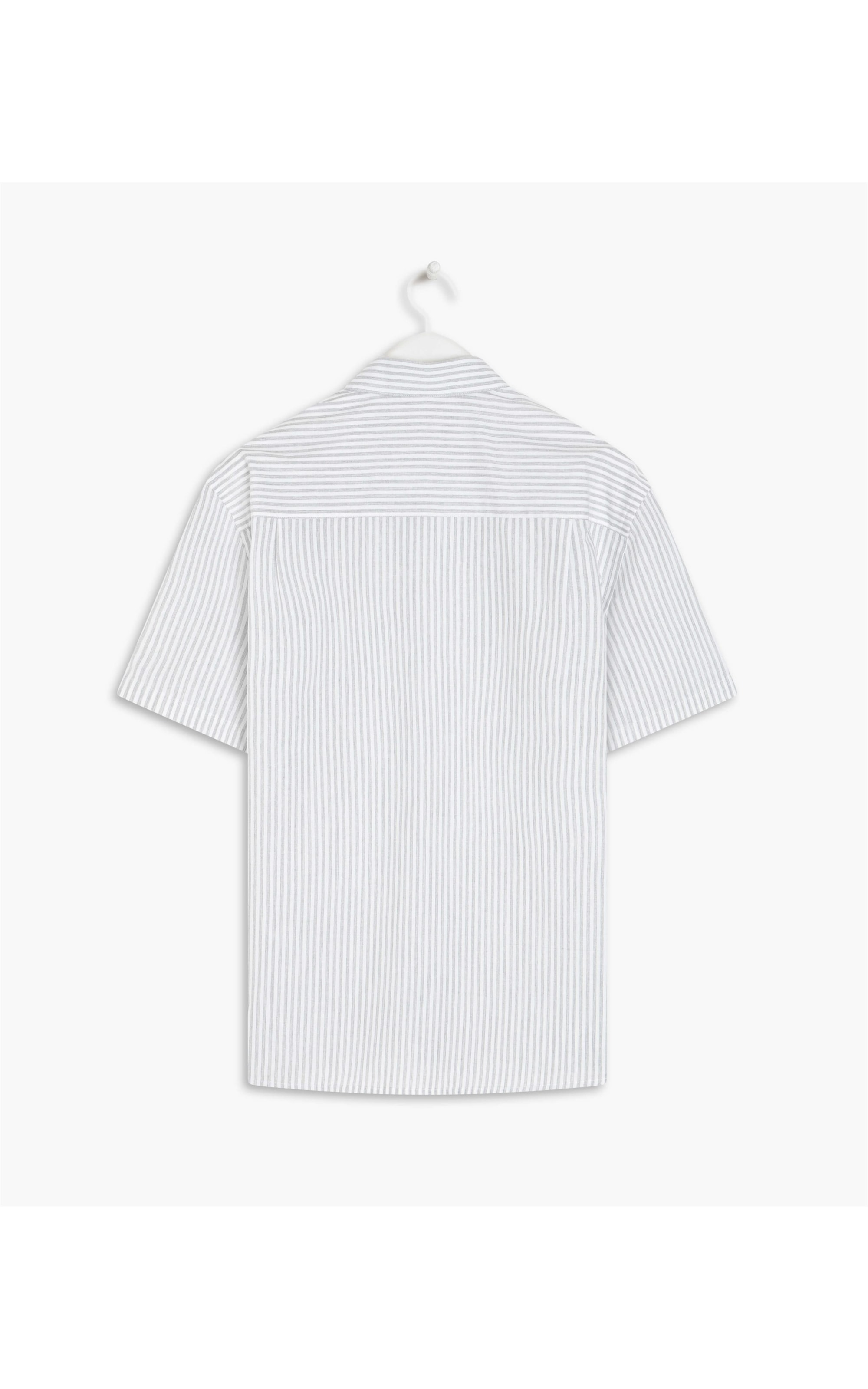 Camisa Cotton Listra Lucca Mc Cinza Claro
