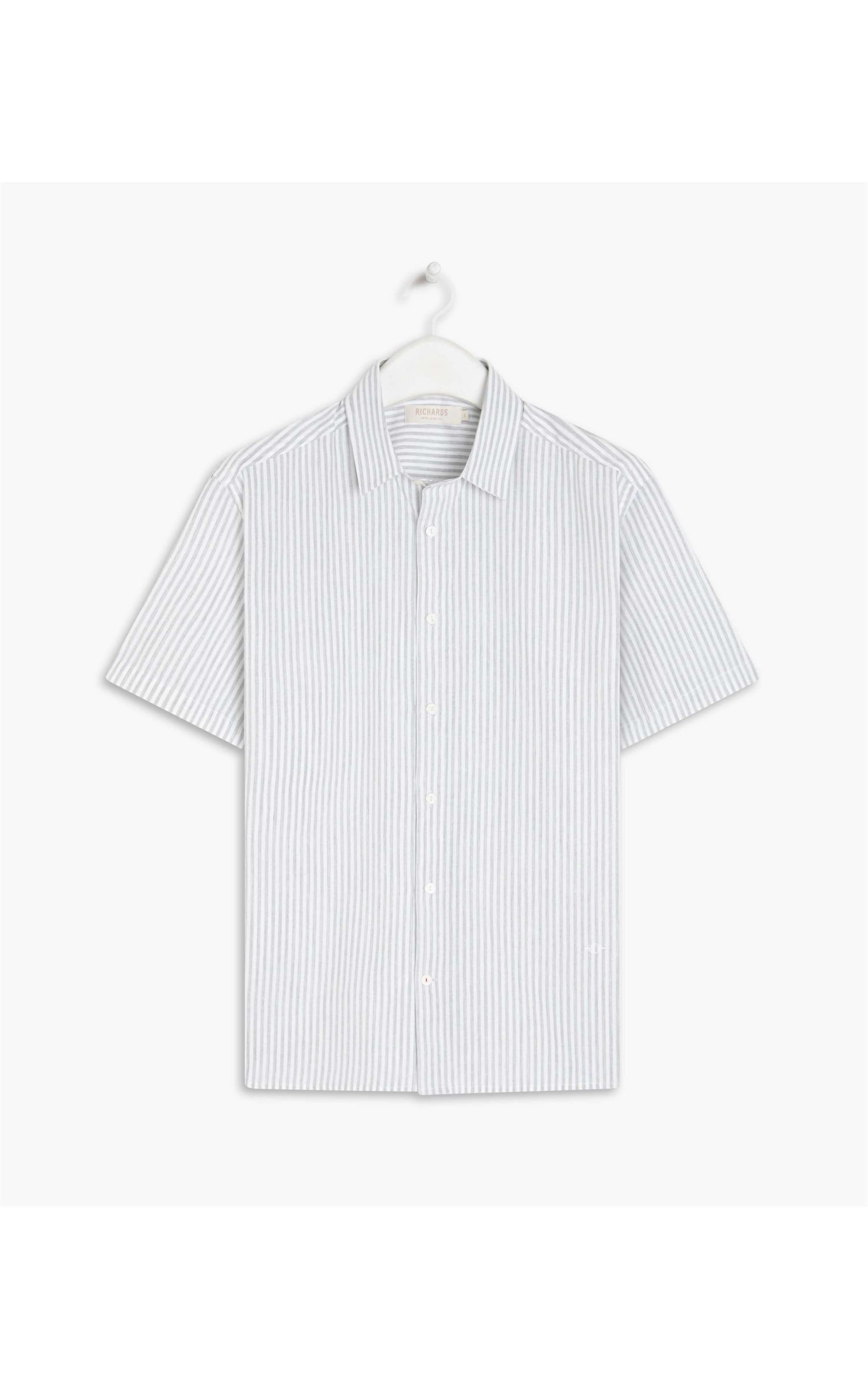Camisa Cotton Listra Lucca Mc Cinza Claro