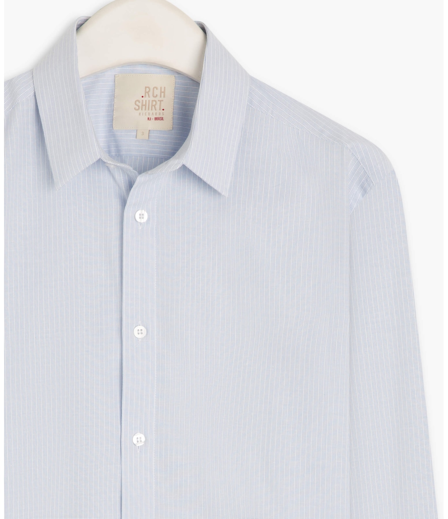 Camisa Cotton Steve Ml Azul Claro