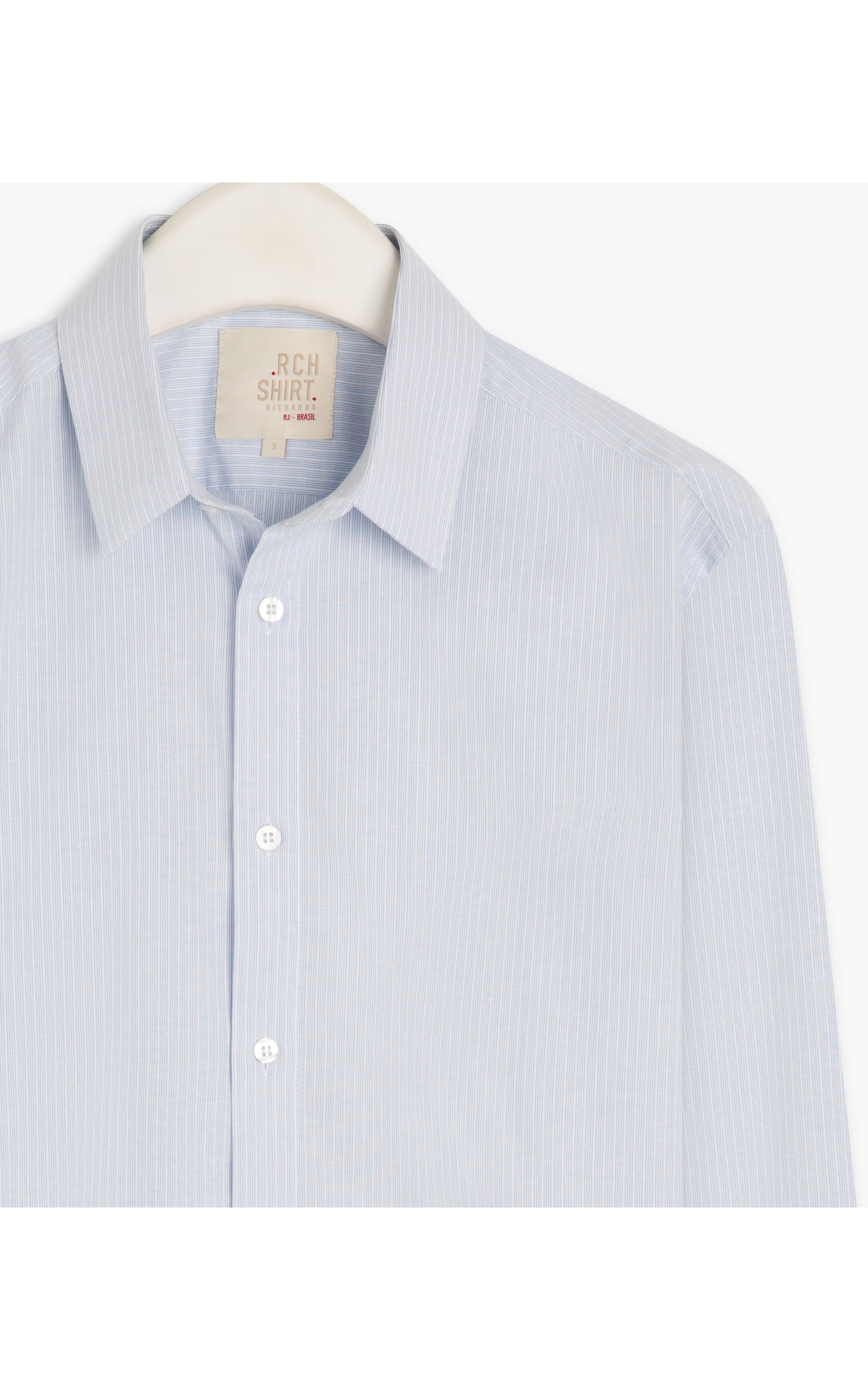 Camisa Cotton Steve Ml Azul Claro