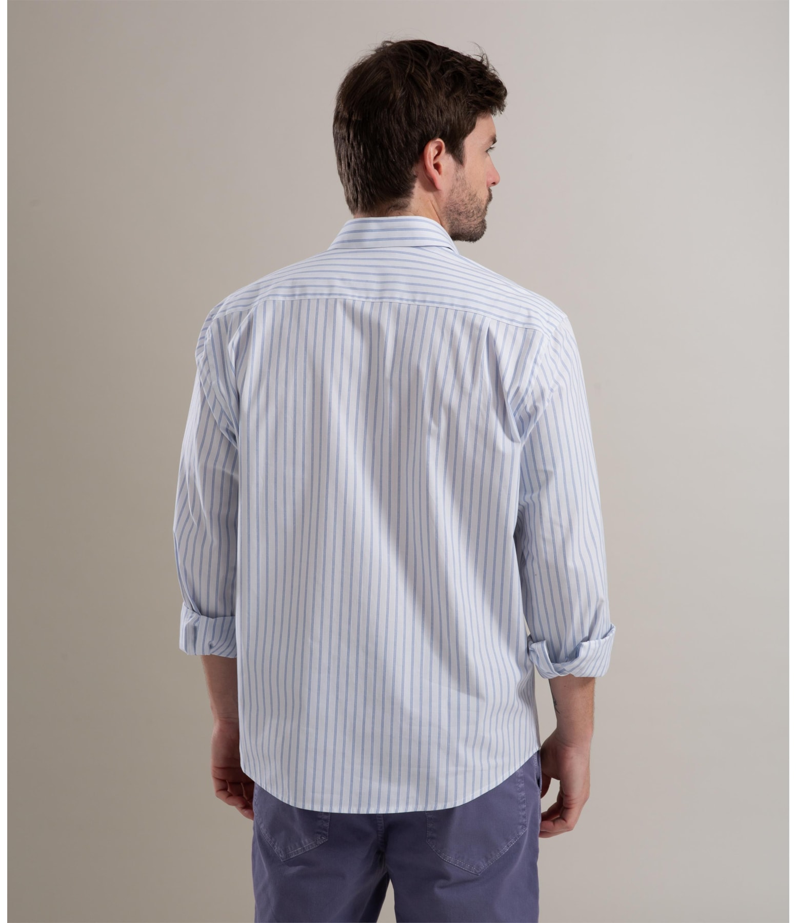 Camisa Cotton Stretch Sérgio Ml Azul Claro