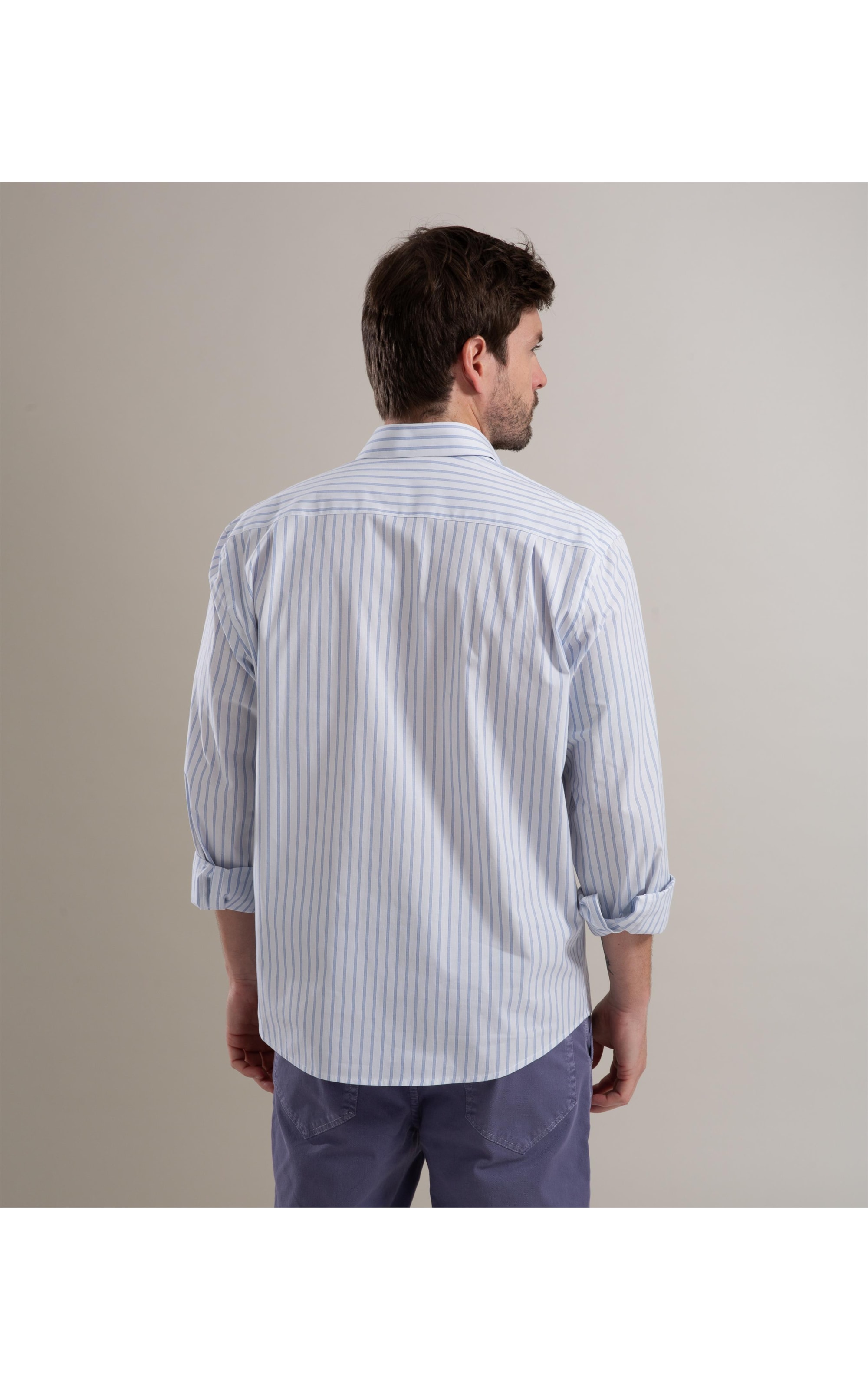 Camisa Cotton Stretch Sérgio Ml Azul Claro