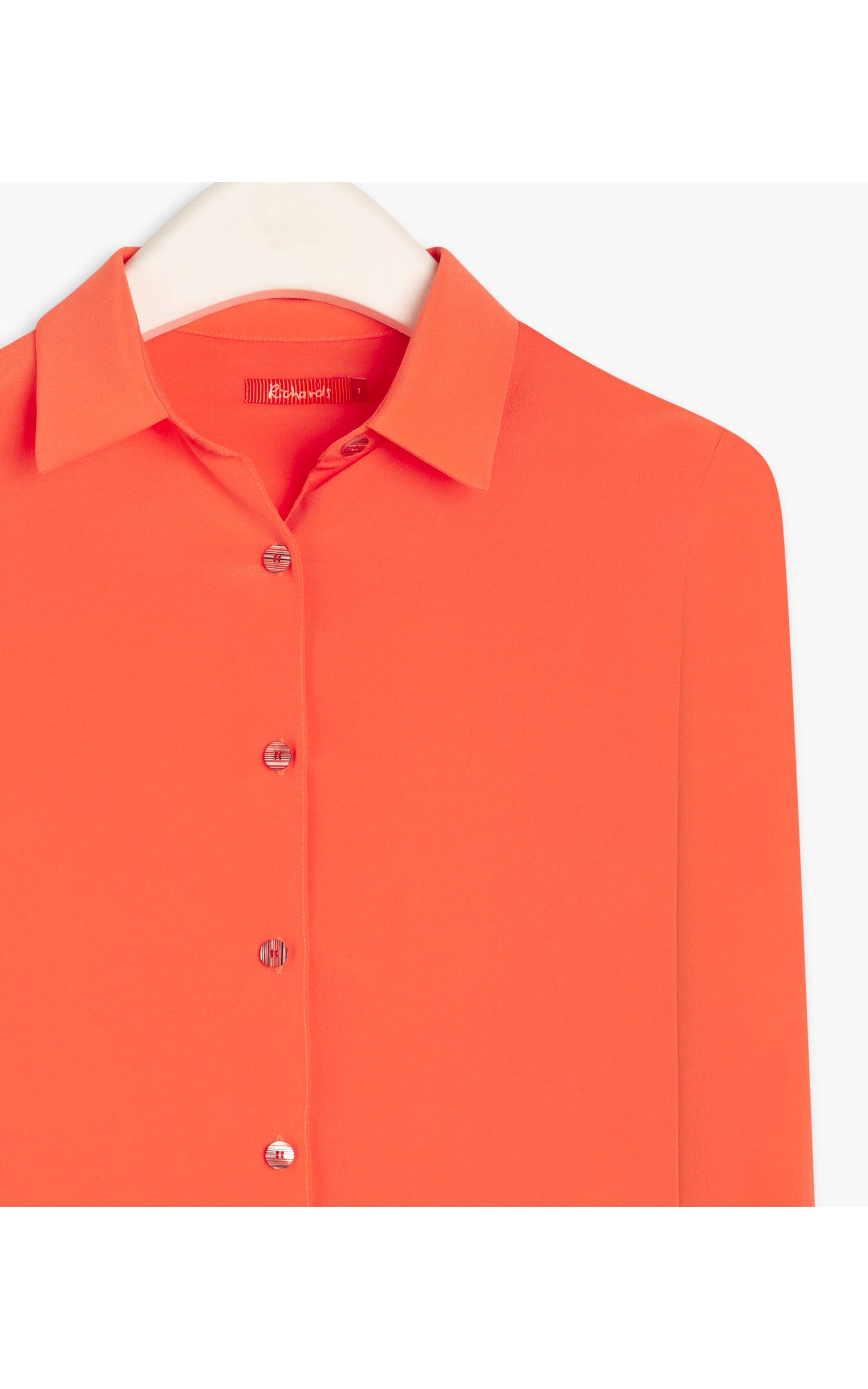 Camisa Dalia Seda Lisa Coral
