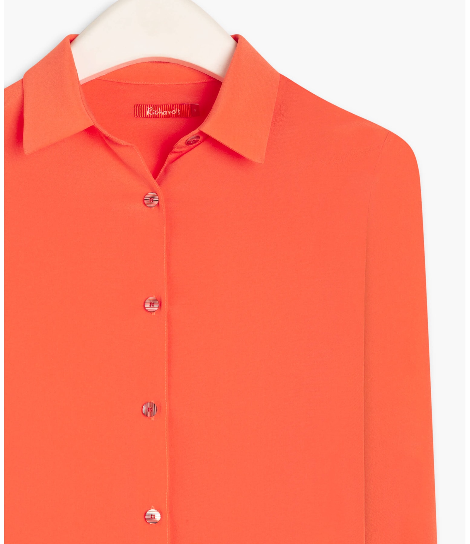 Camisa Dalia Seda Lisa Coral