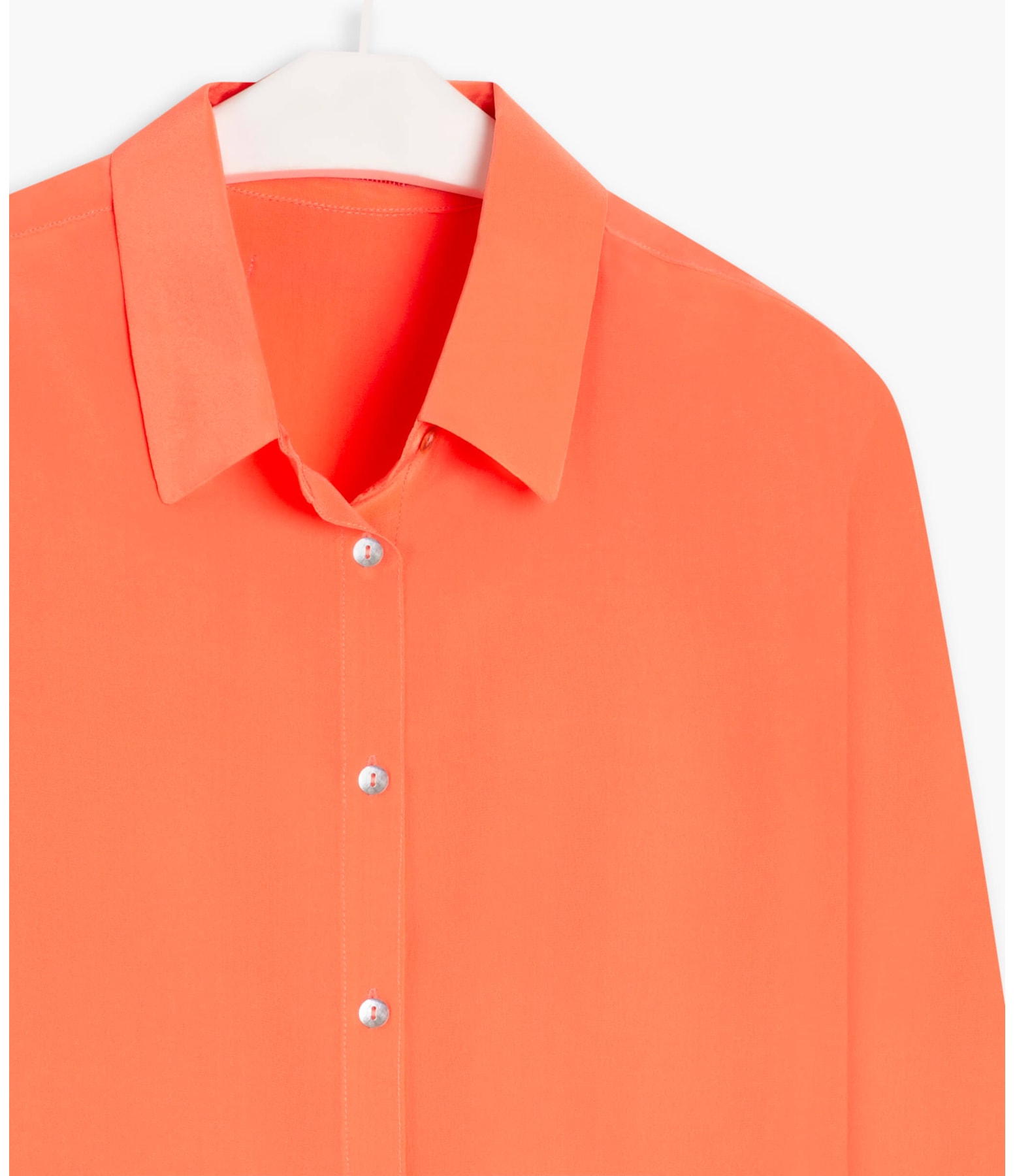 Camisa Dalia Seda Lisa Coral