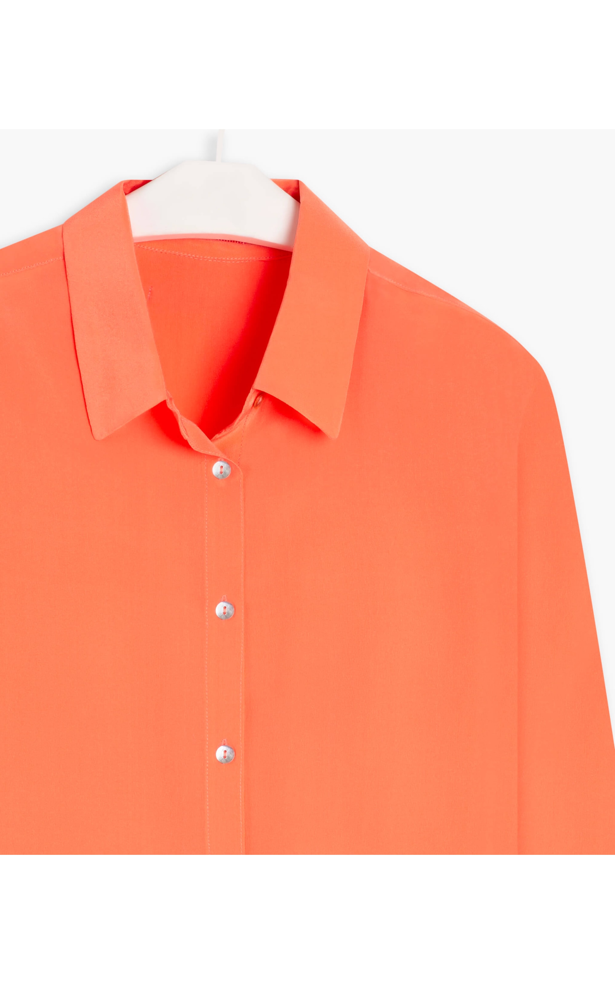 Camisa Dalia Seda Lisa Coral