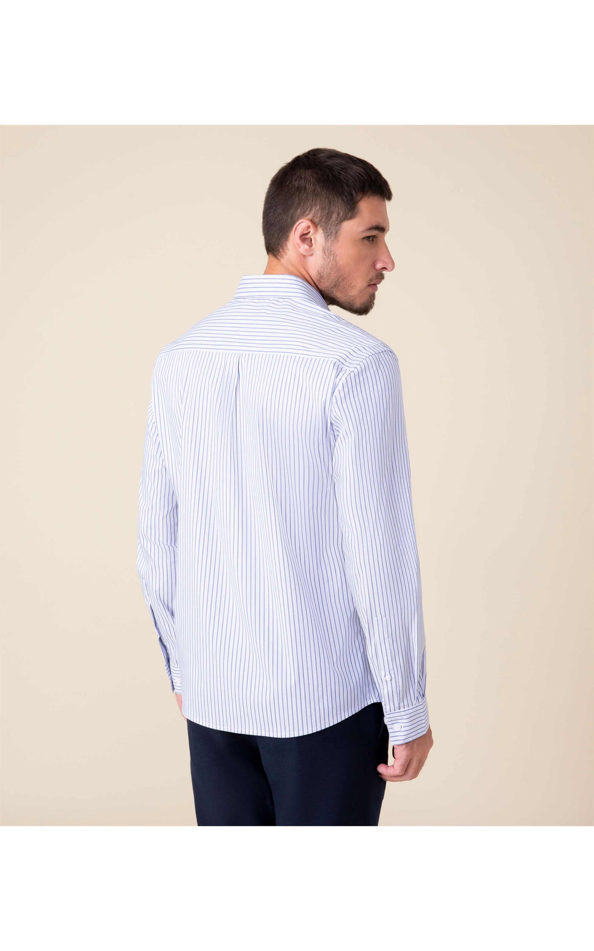Camisa Daniel Traveller Ft Listrado Ml Marinho