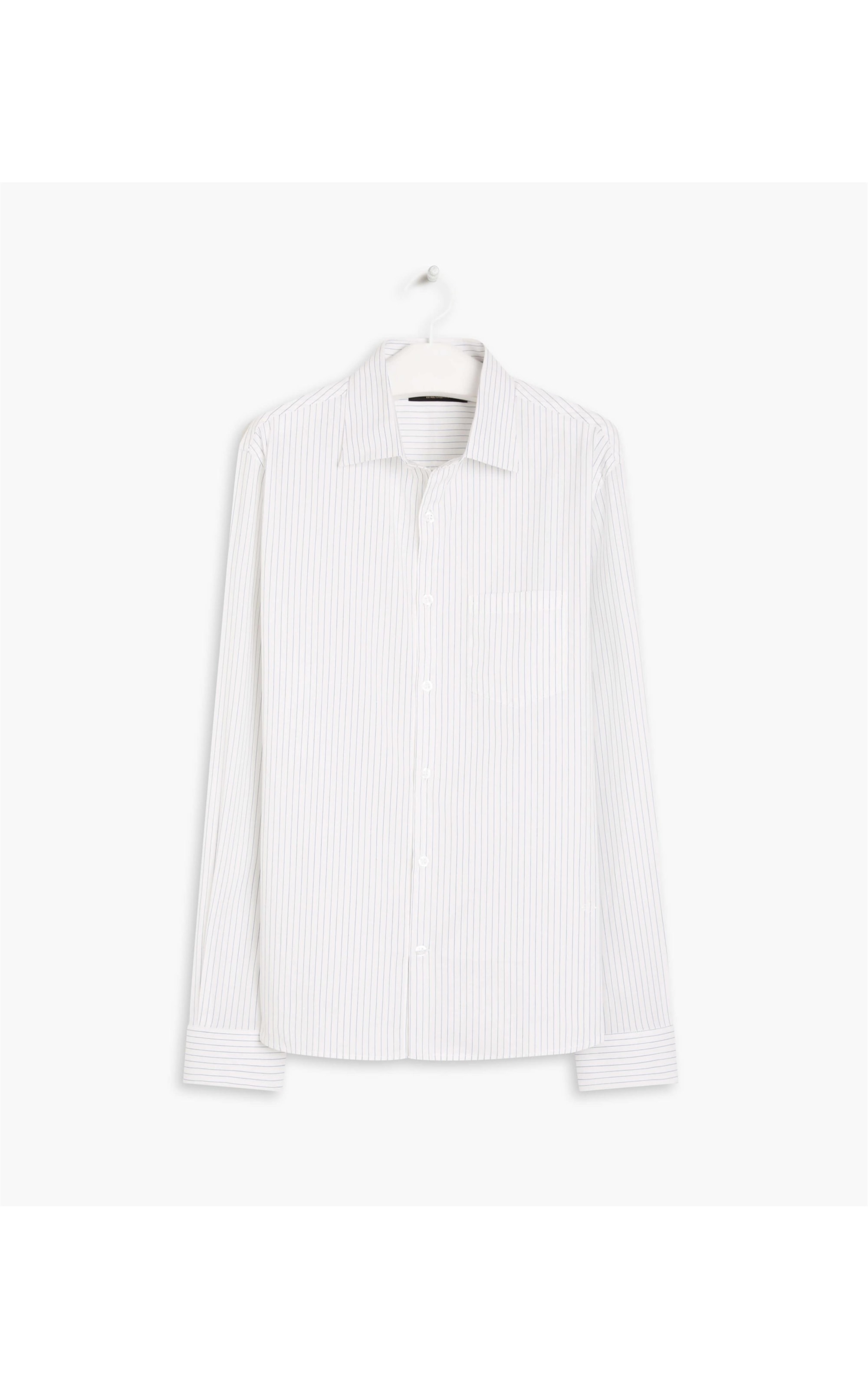 Camisa Denis Fio Tinto Listrado Ml Azul Bic