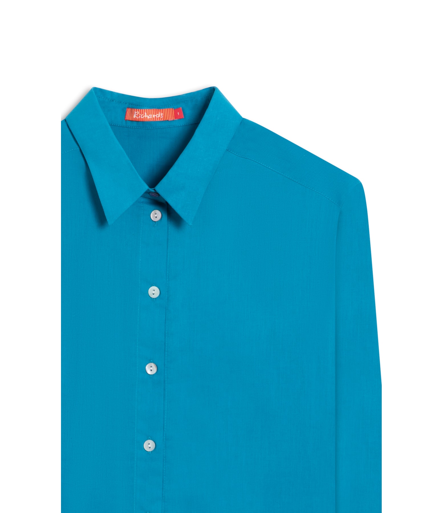 Camisa Emy Voil Algodao Turquesa