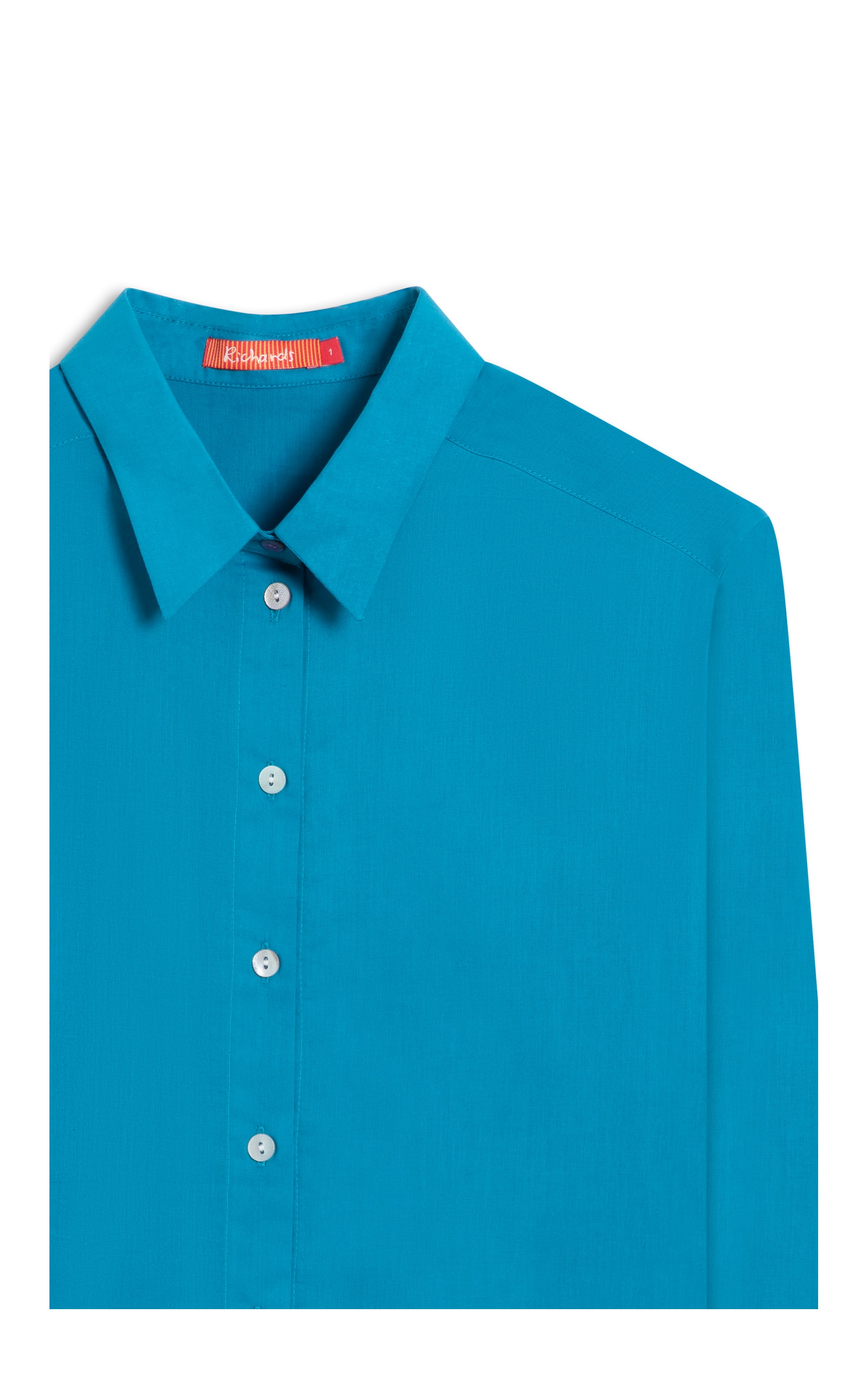 Camisa Emy Voil Algodao Turquesa