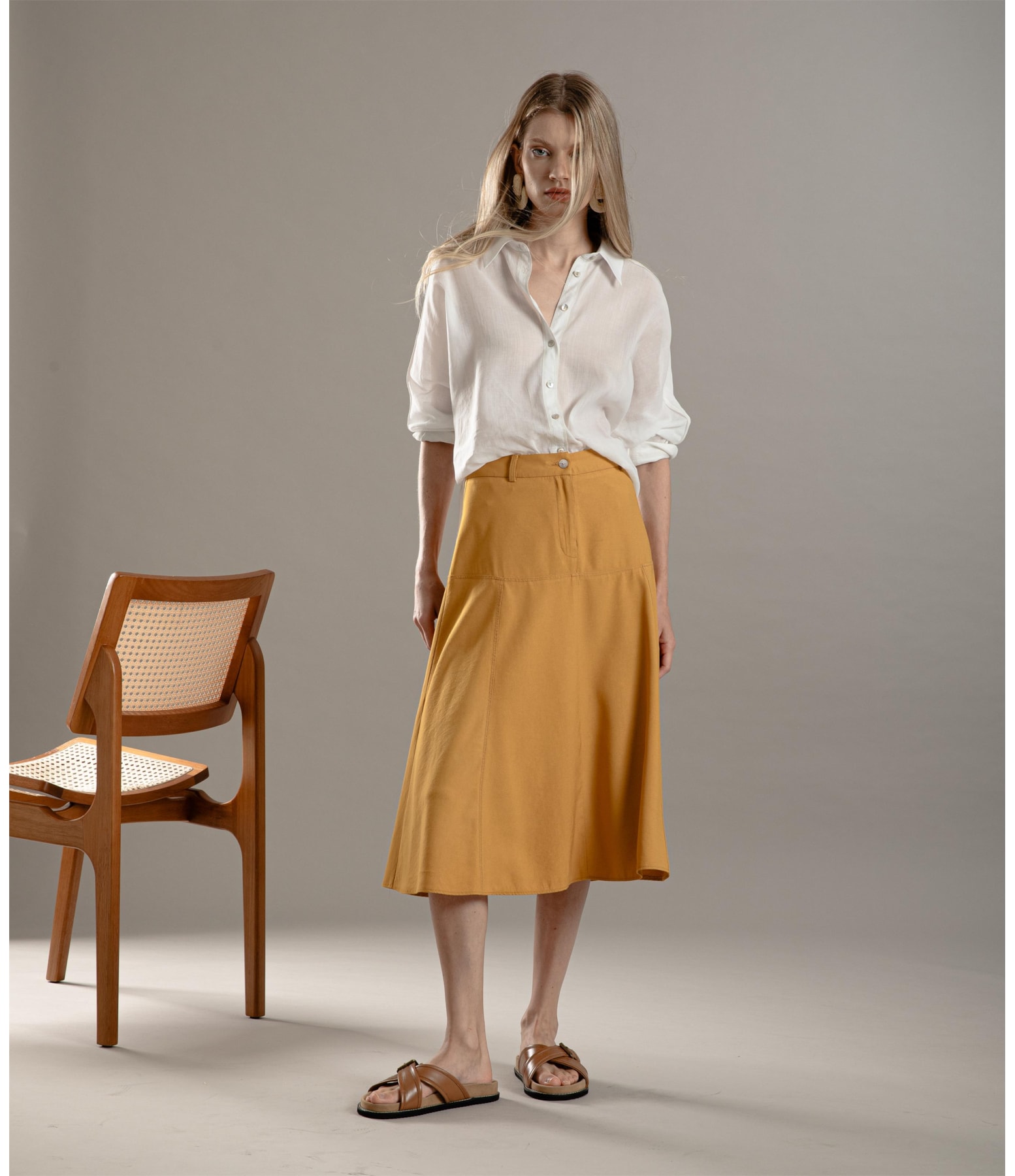 Camisa Enid Rami Blend Branco