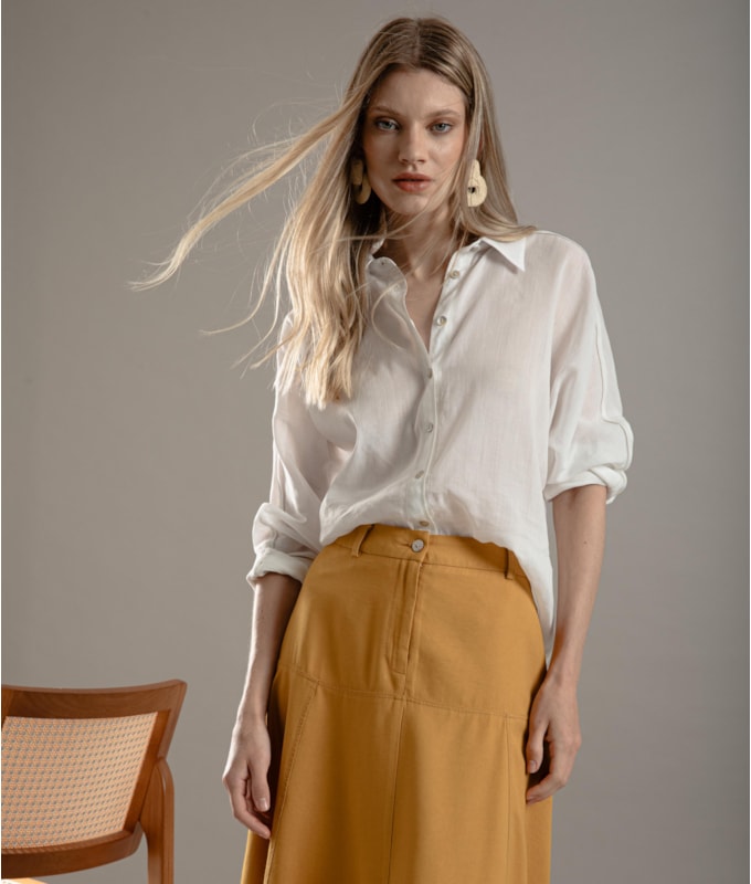 Camisa Enid Rami Blend Branco