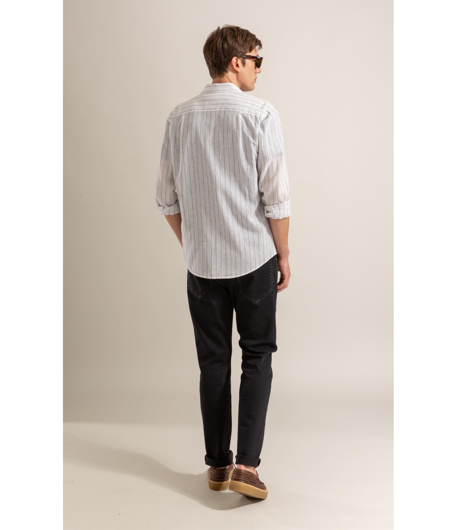 Camisa Erick Linho Blend Azul Bic