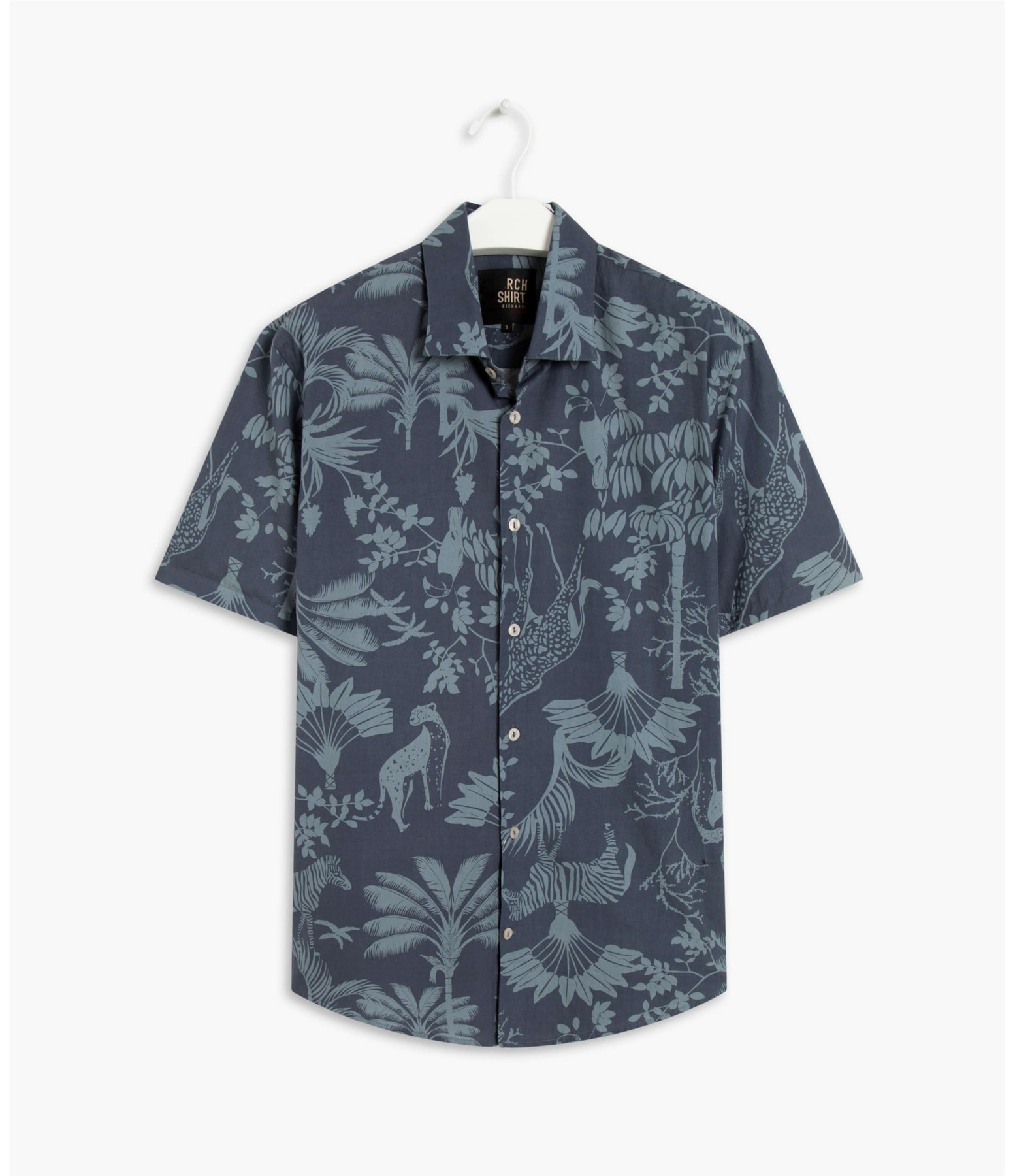  Camisa Estampada Africa Ml Marinho