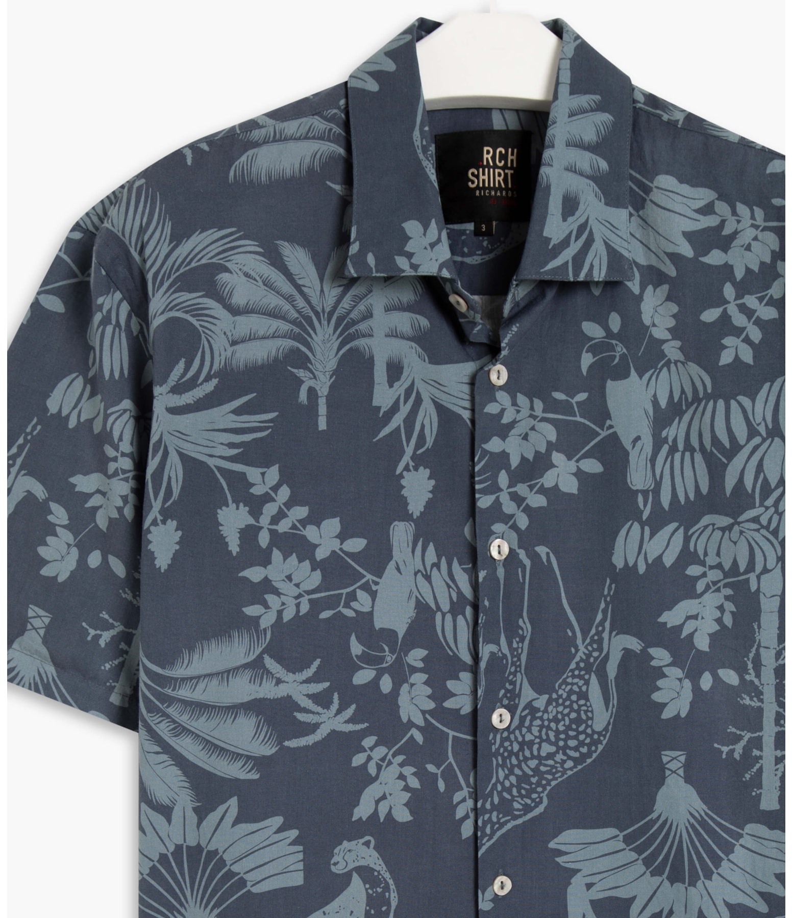  Camisa Estampada Africa Ml Marinho