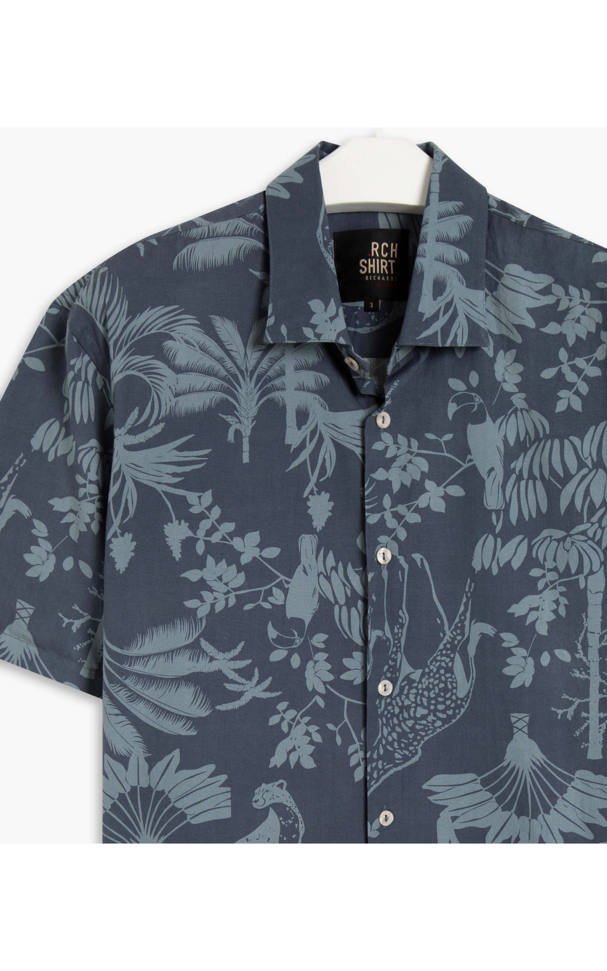  Camisa Estampada Africa Ml Marinho