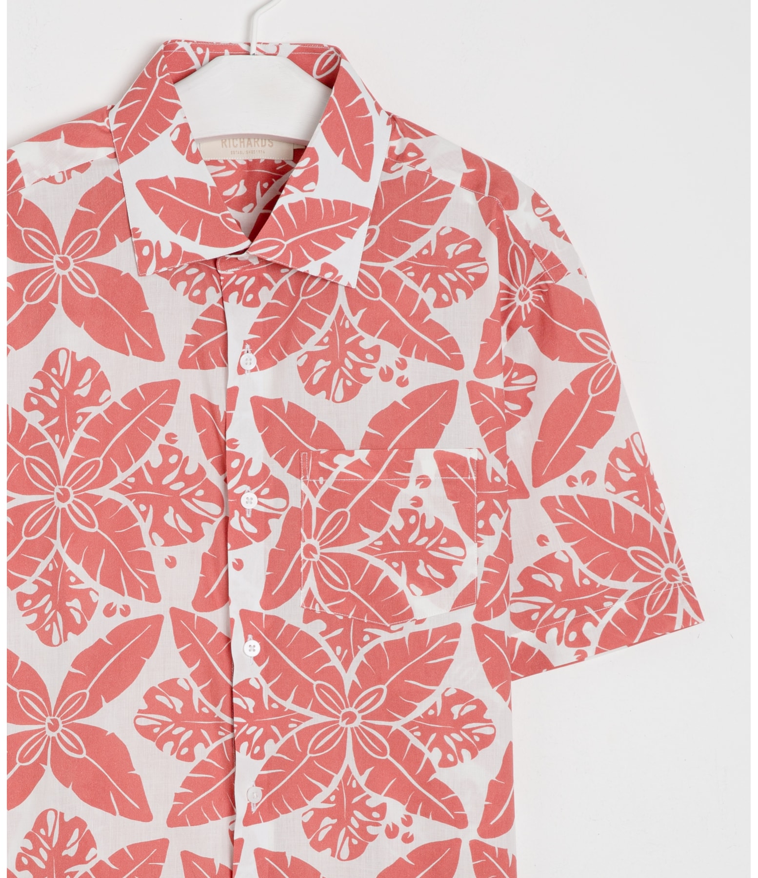 Camisa Estampada Banana Leaf Vermelho
