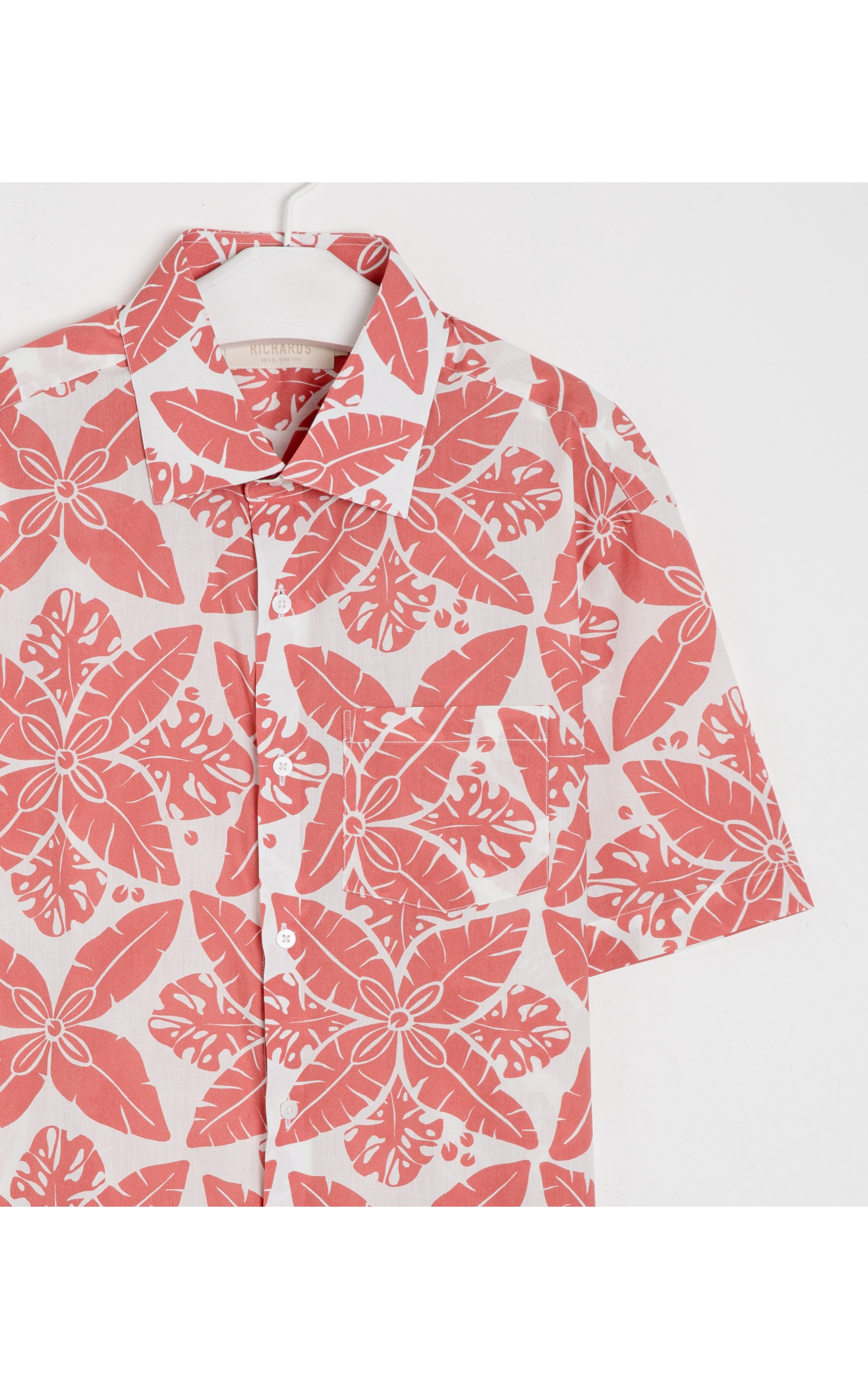 Camisa Estampada Banana Leaf Vermelho
