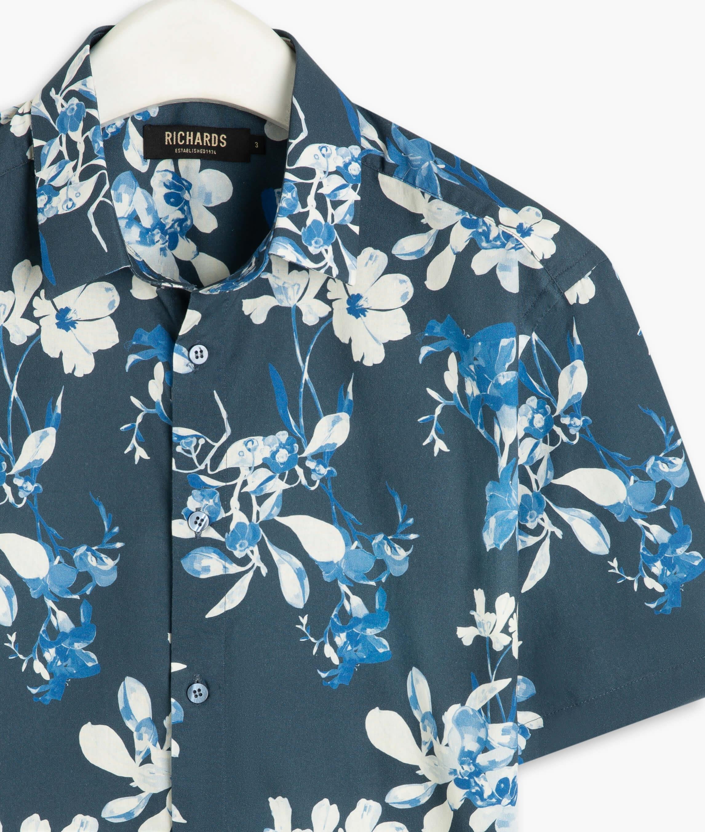 【ネイビー（40）】Flower Mock Shirt S/S 210977-2000-2000?v=