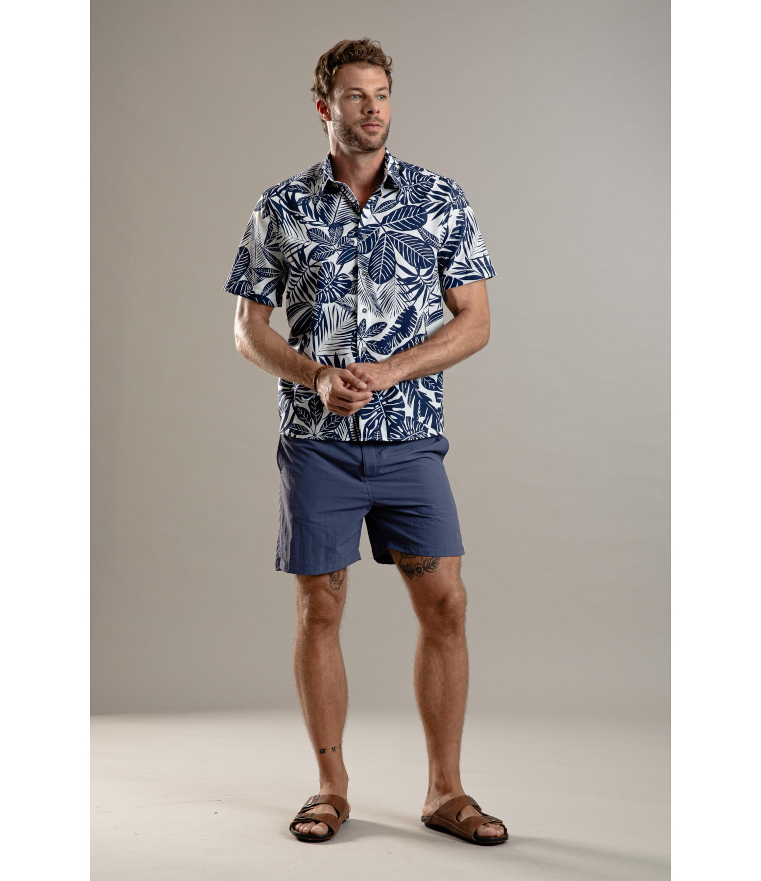 Camisa Estampada Folhas Mc Marinho