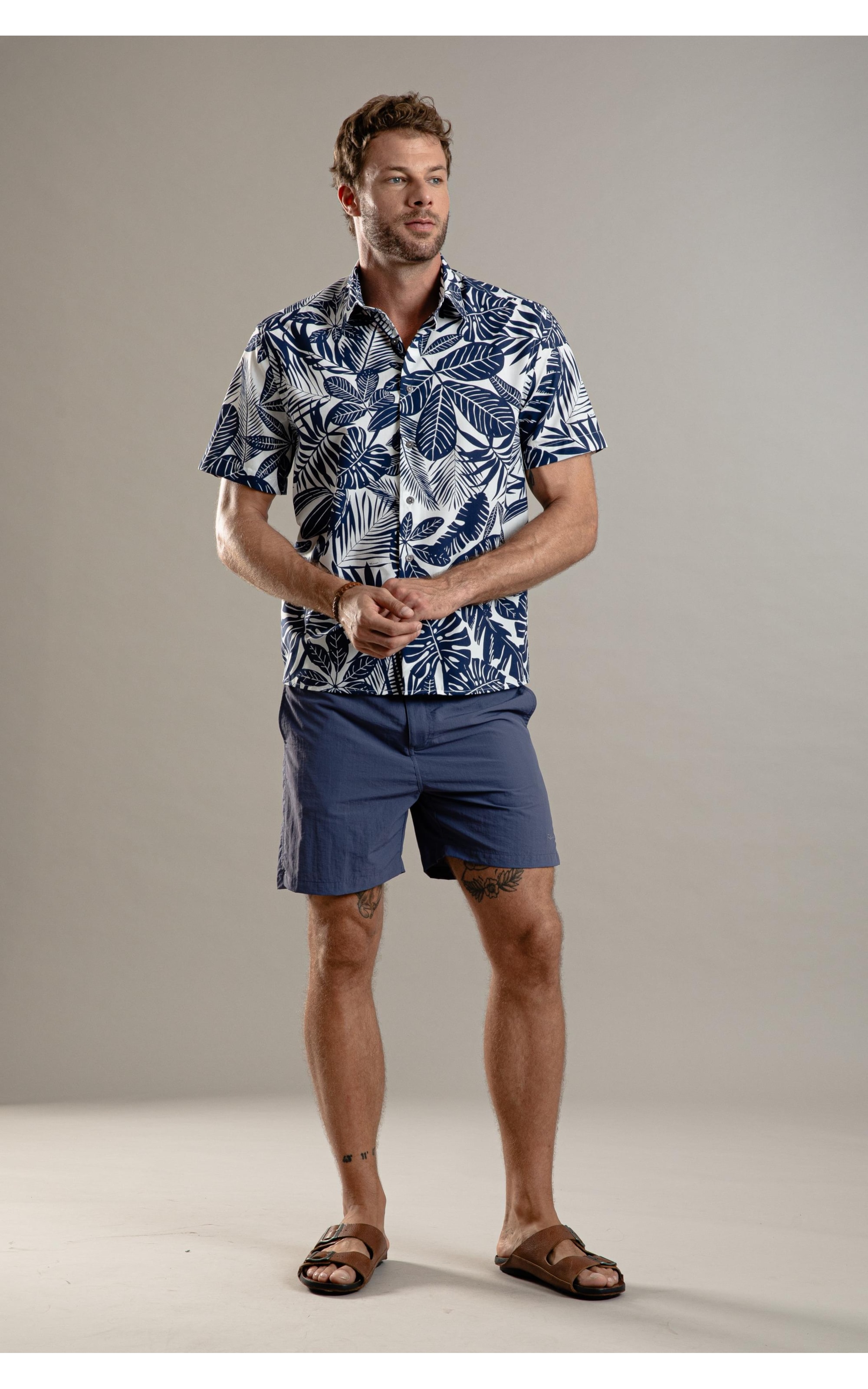 Camisa Estampada Folhas Mc Marinho