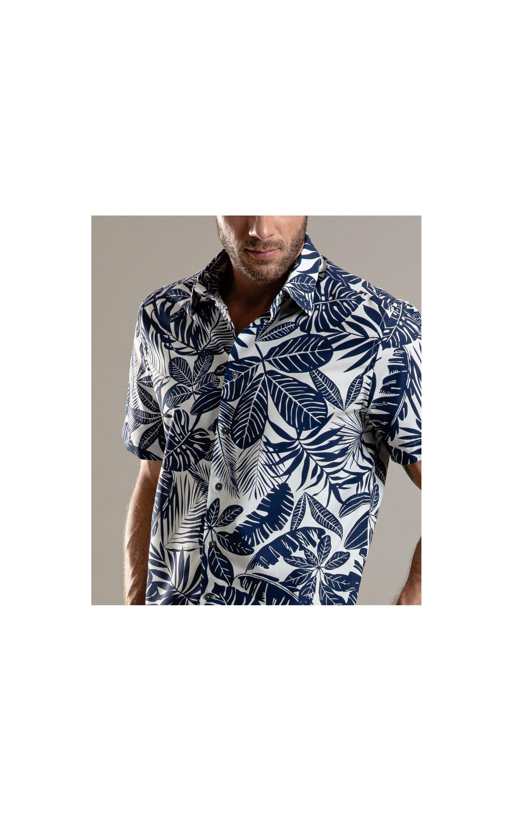 Camisa Estampada Folhas Mc Marinho