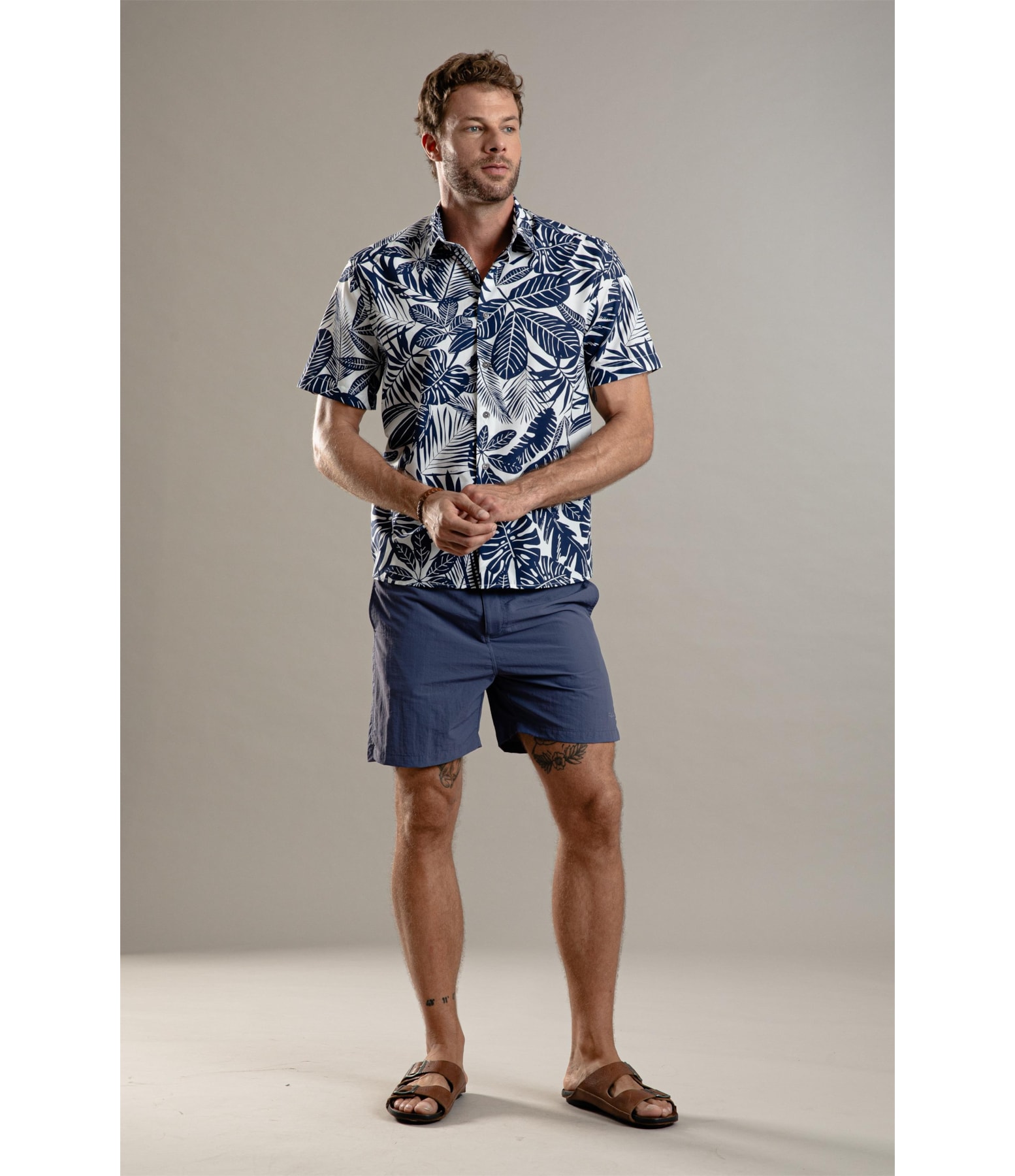 Camisa Estampada Folhas Mc Marinho