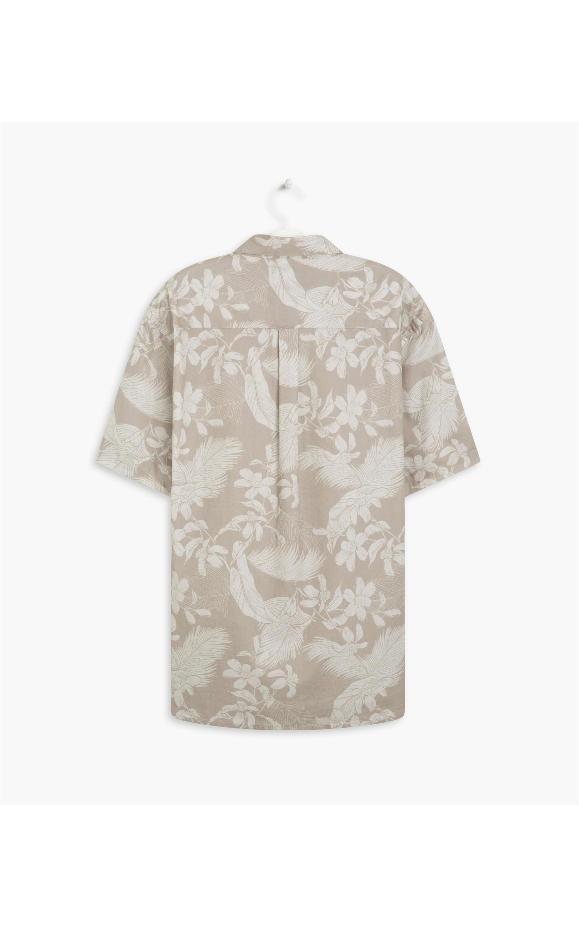 Camisa Estampada Tropical Mc Bege