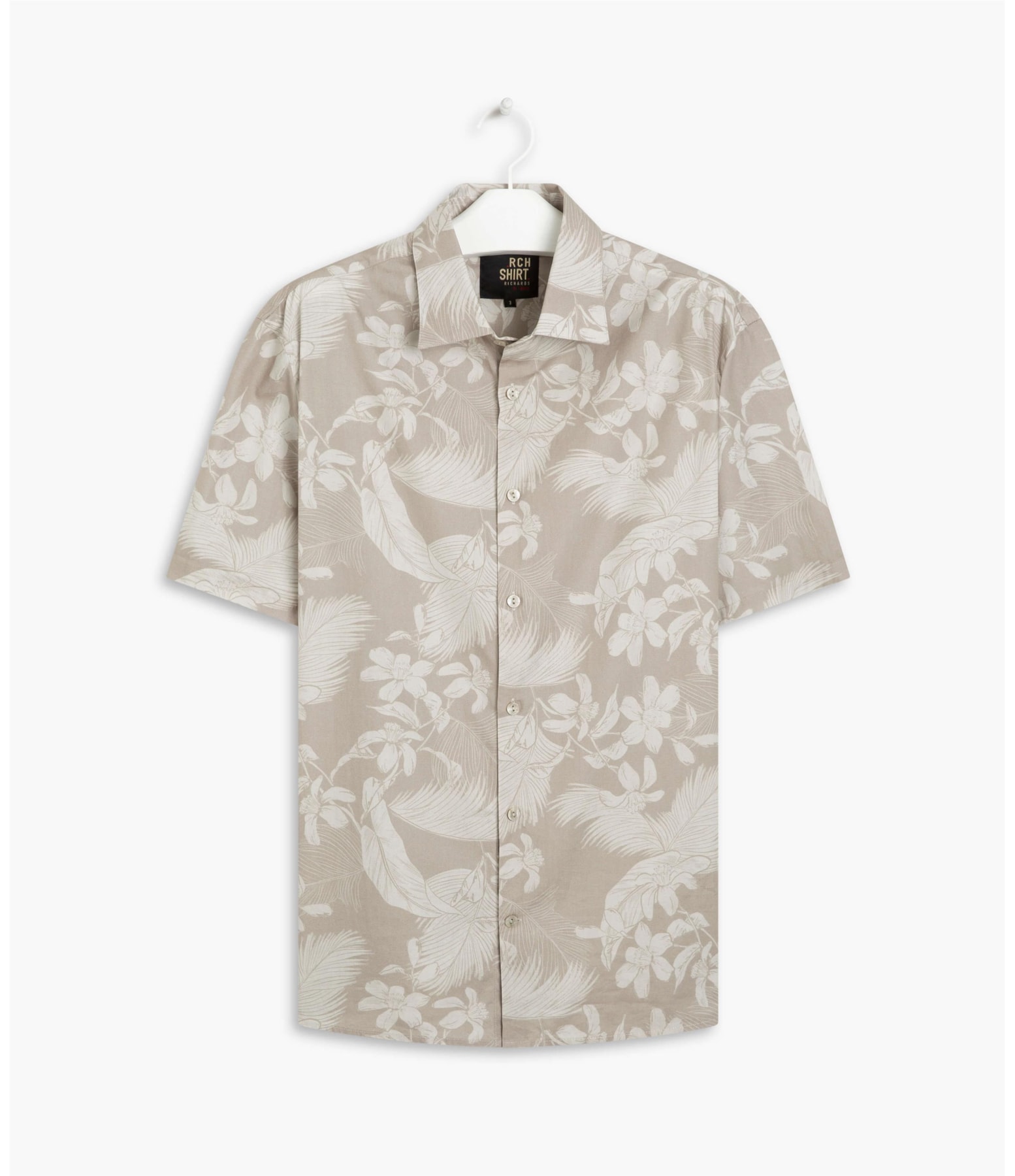 Camisa Estampada Tropical Mc Bege