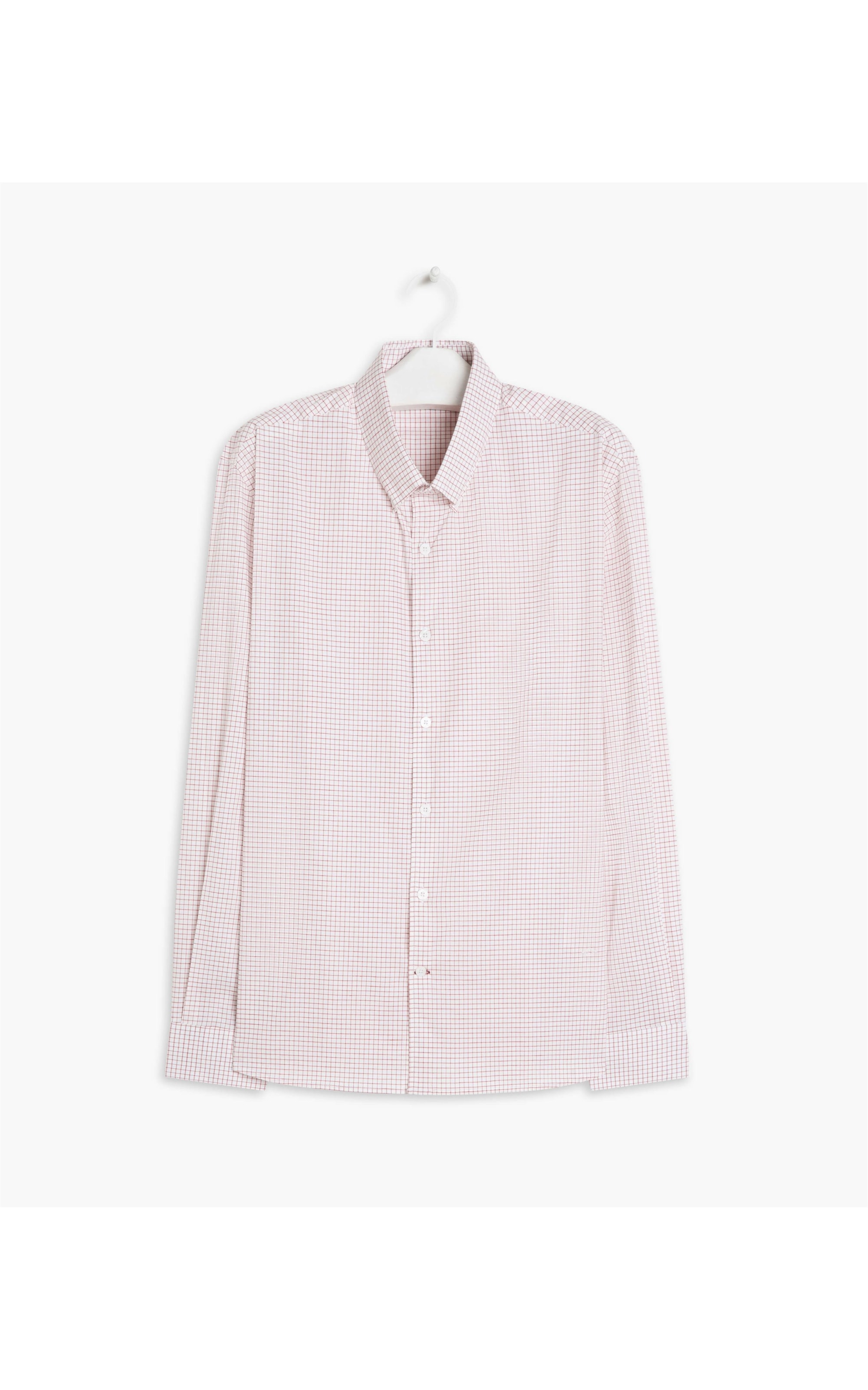 Camisa Estevão Listrada Ml Bordeaux