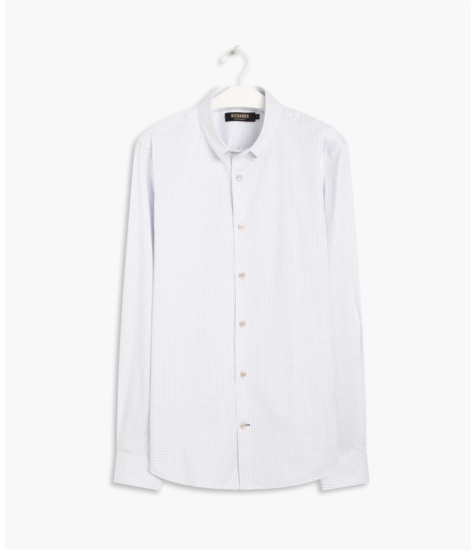 Camisa Estevão Listrada Ml  Cinza Claro