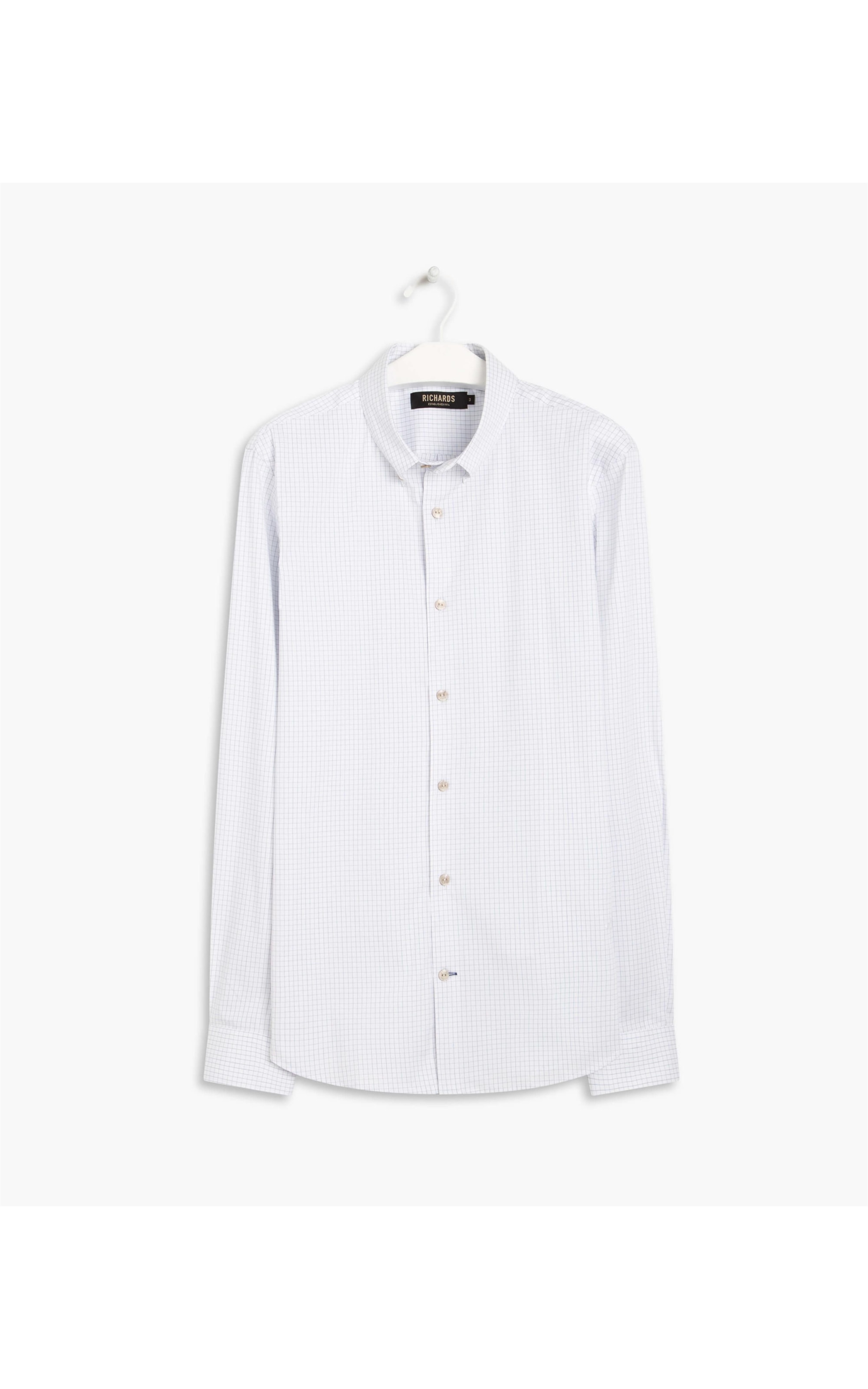 Camisa Estevão Listrada Ml  Cinza Claro