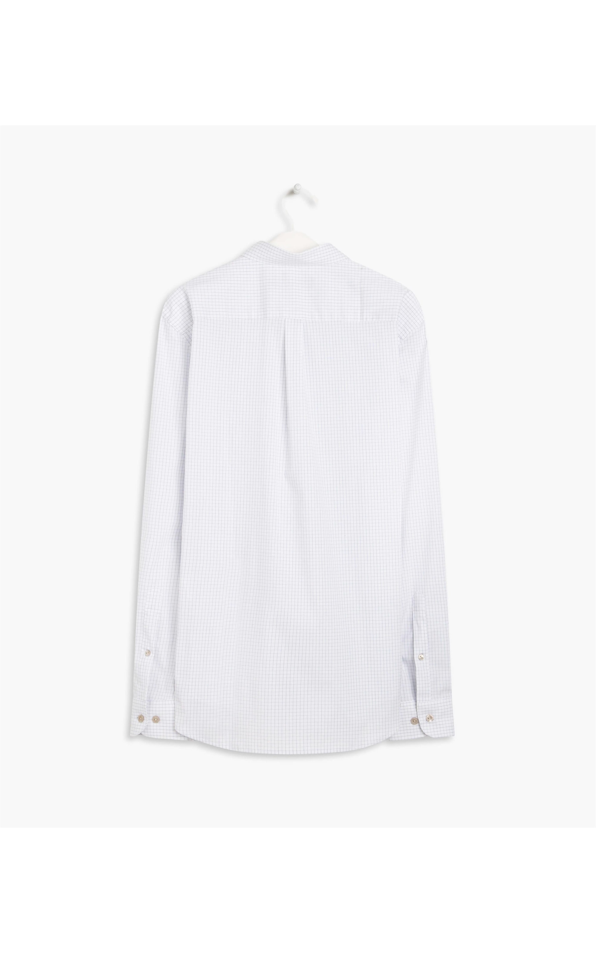 Camisa Estevão Listrada Ml  Cinza Claro