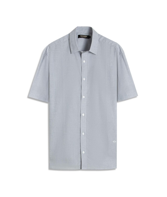 Camisa Fil a Fil Listrado Carlos Mc Marinho
