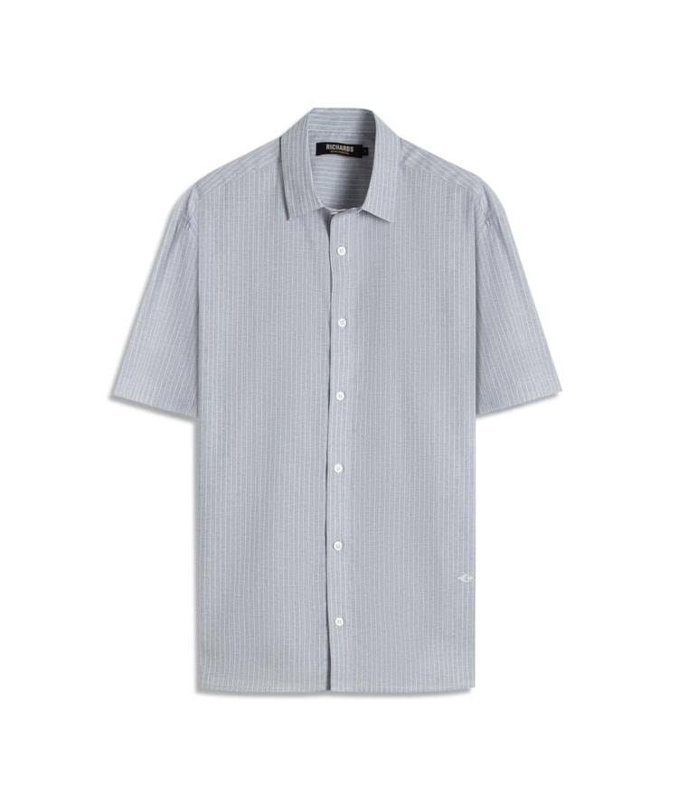 Camisa Fil a Fil Listrado Carlos Mc Marinho