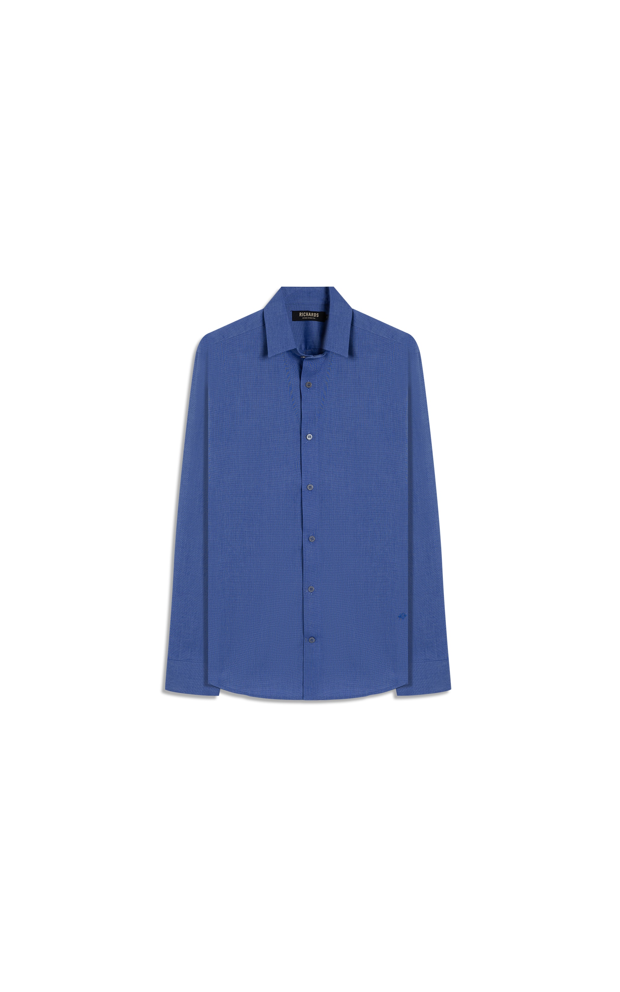 Camisa Fil a Fil Lucas Ml Azul Bic