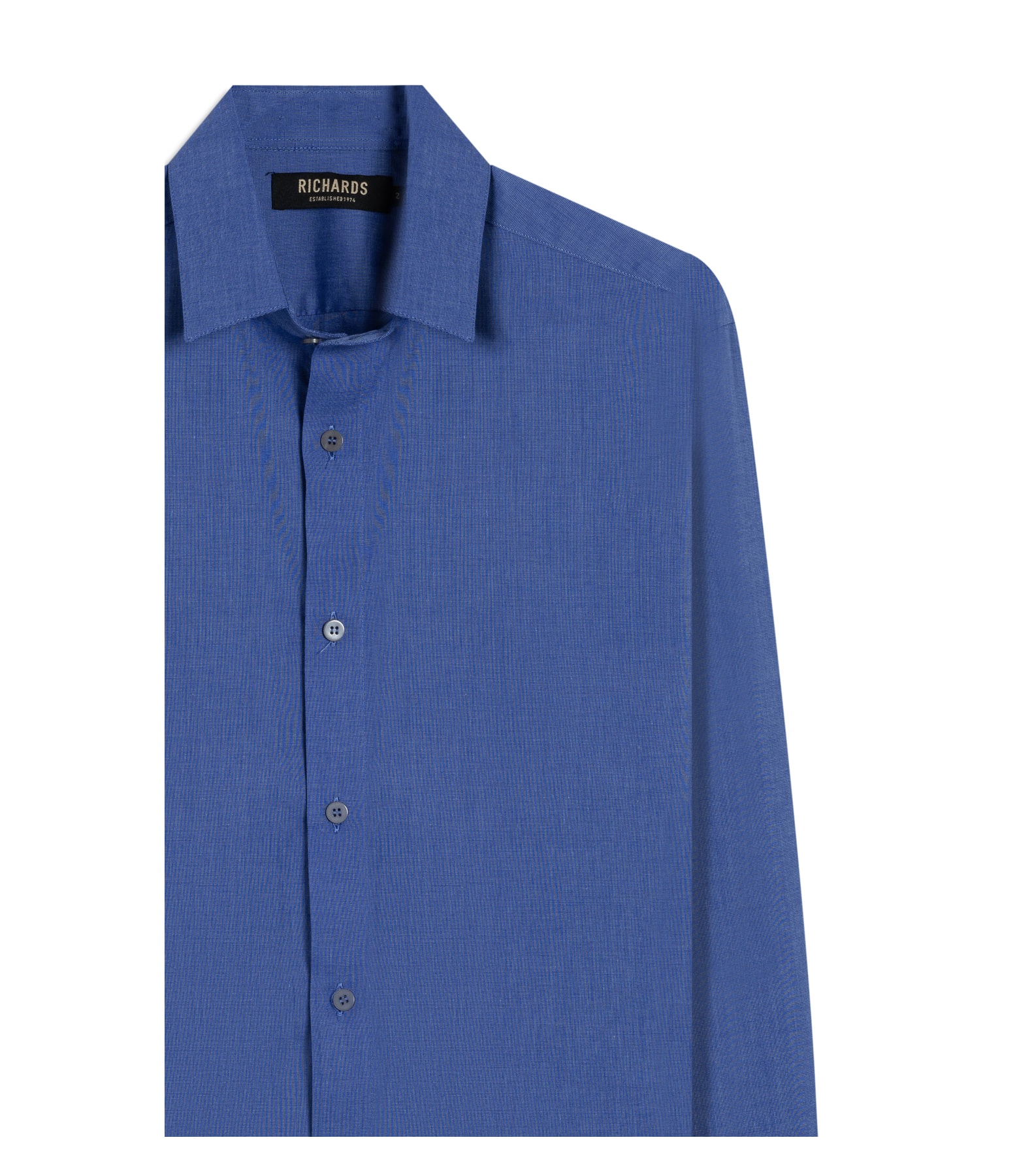 Camisa Fil a Fil Lucas Ml Azul Bic